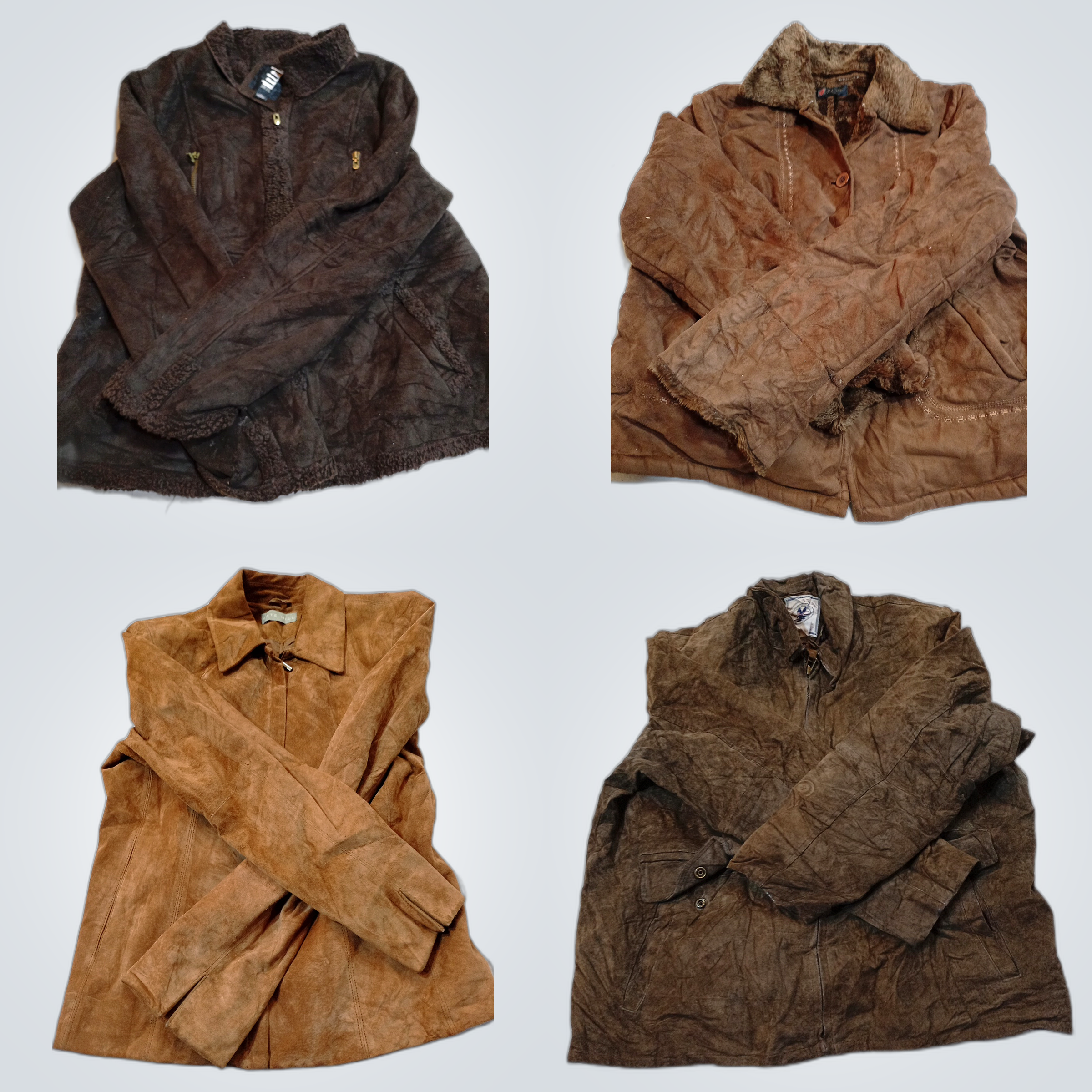 Bundle di Giacche in Pelle e Camoscio Marrone - Jr..