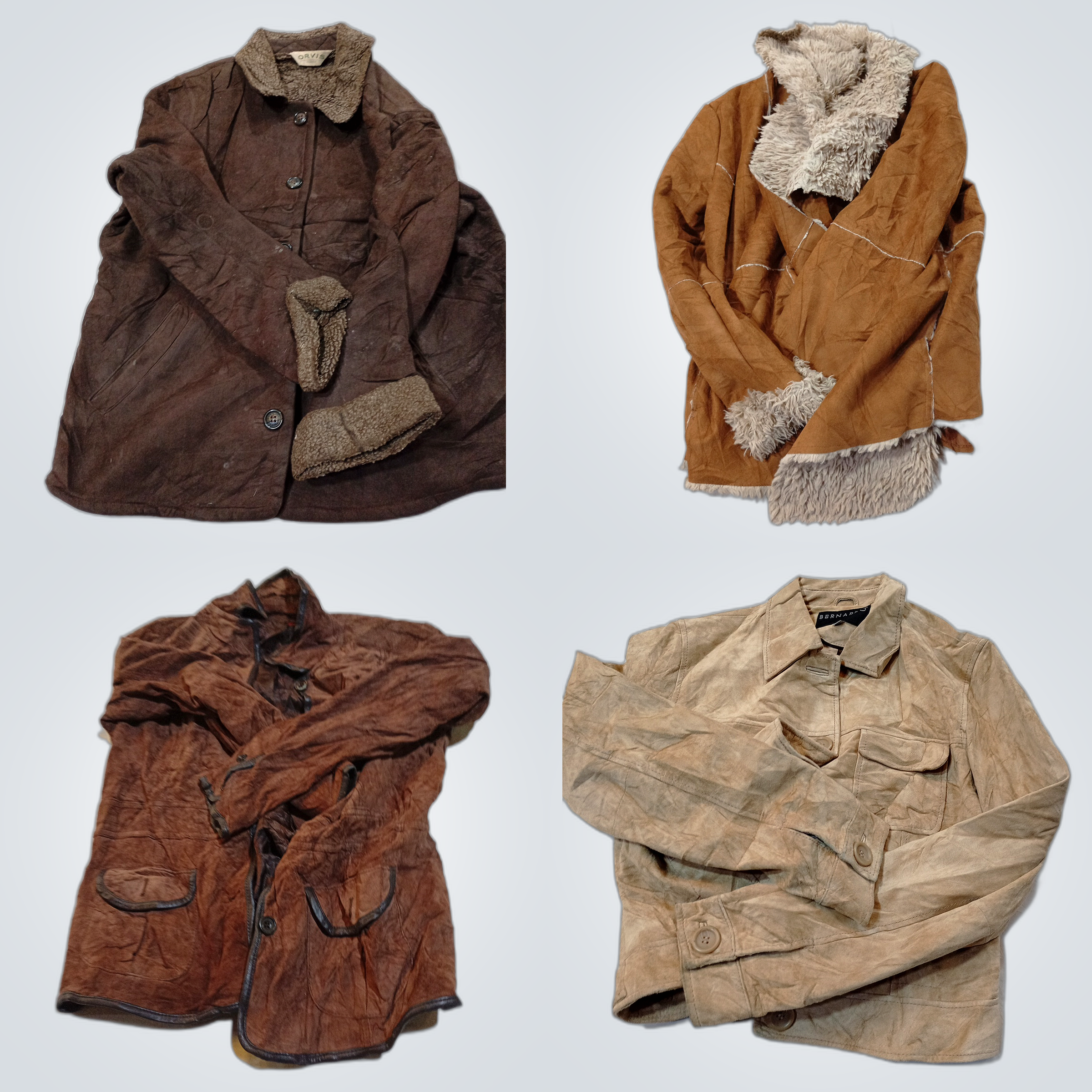 Suede & Leather Jackets Bundle - Orvis, Latte, BER..