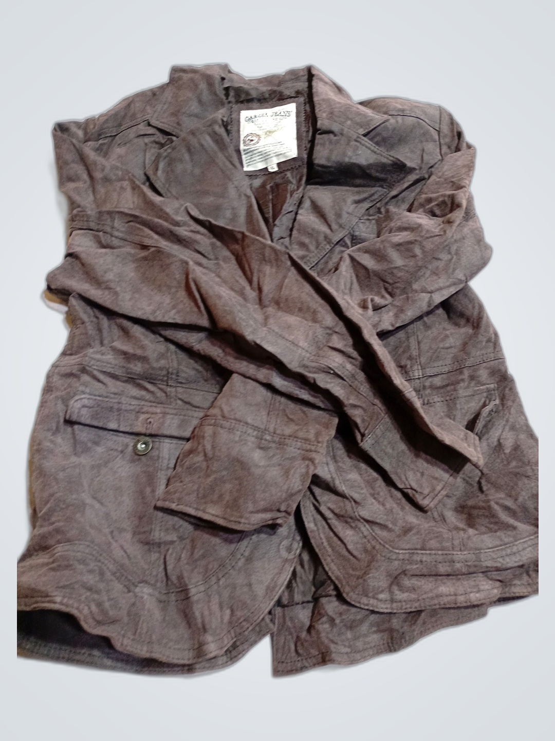 Jaqueta Jeans Marrom