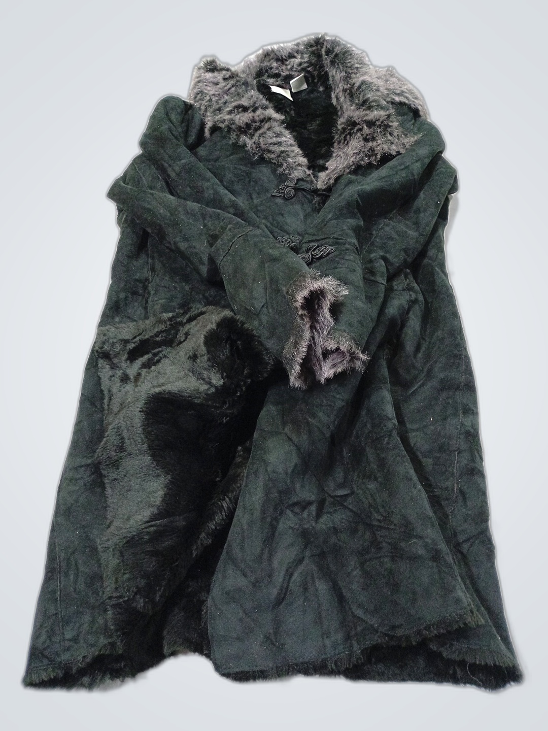 Casaco Preto Forrado de Pelagem