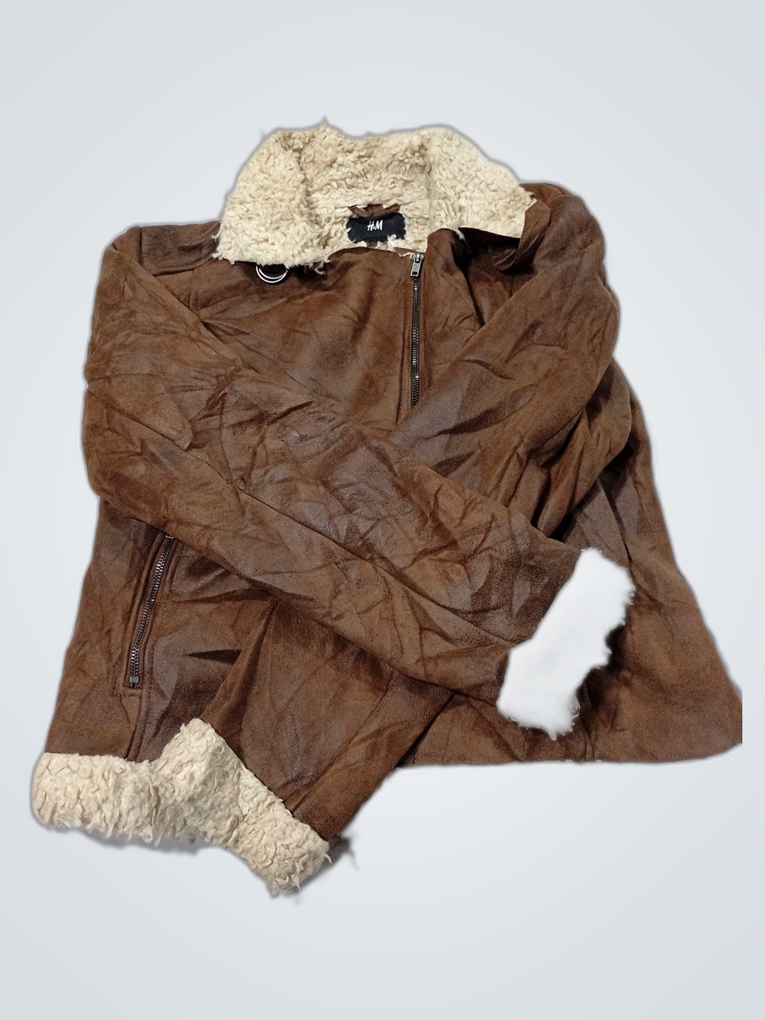 Jaqueta de Pele de Ovelha Marrom