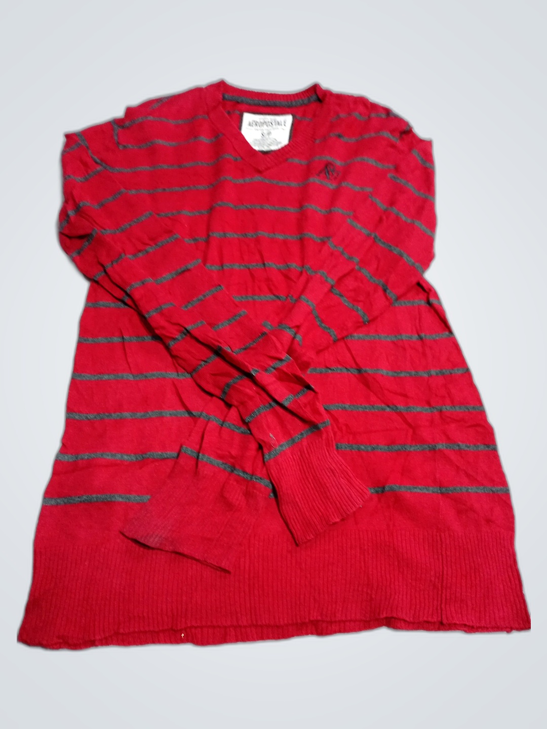 Aeropostale Red Striped Sweater