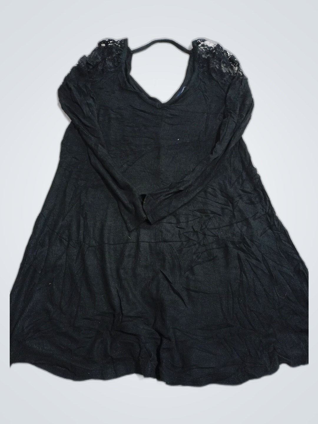 American Eagle Outfitters Black Lace Trim Dress