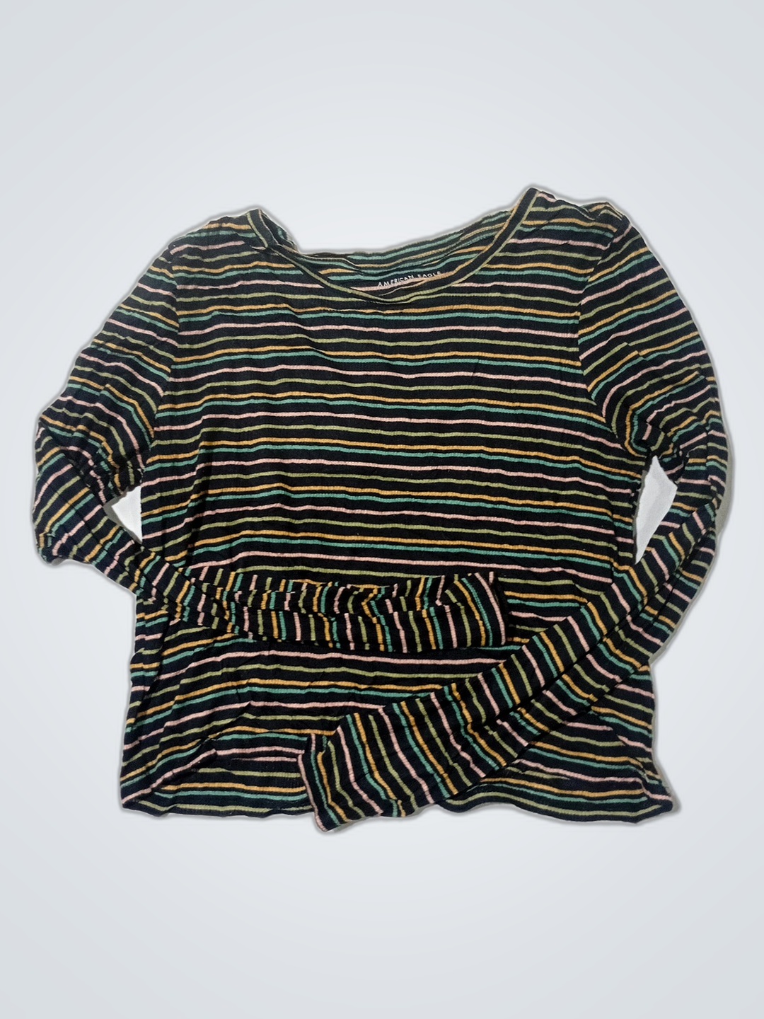 Blusa de manga longa listrada American Eagle