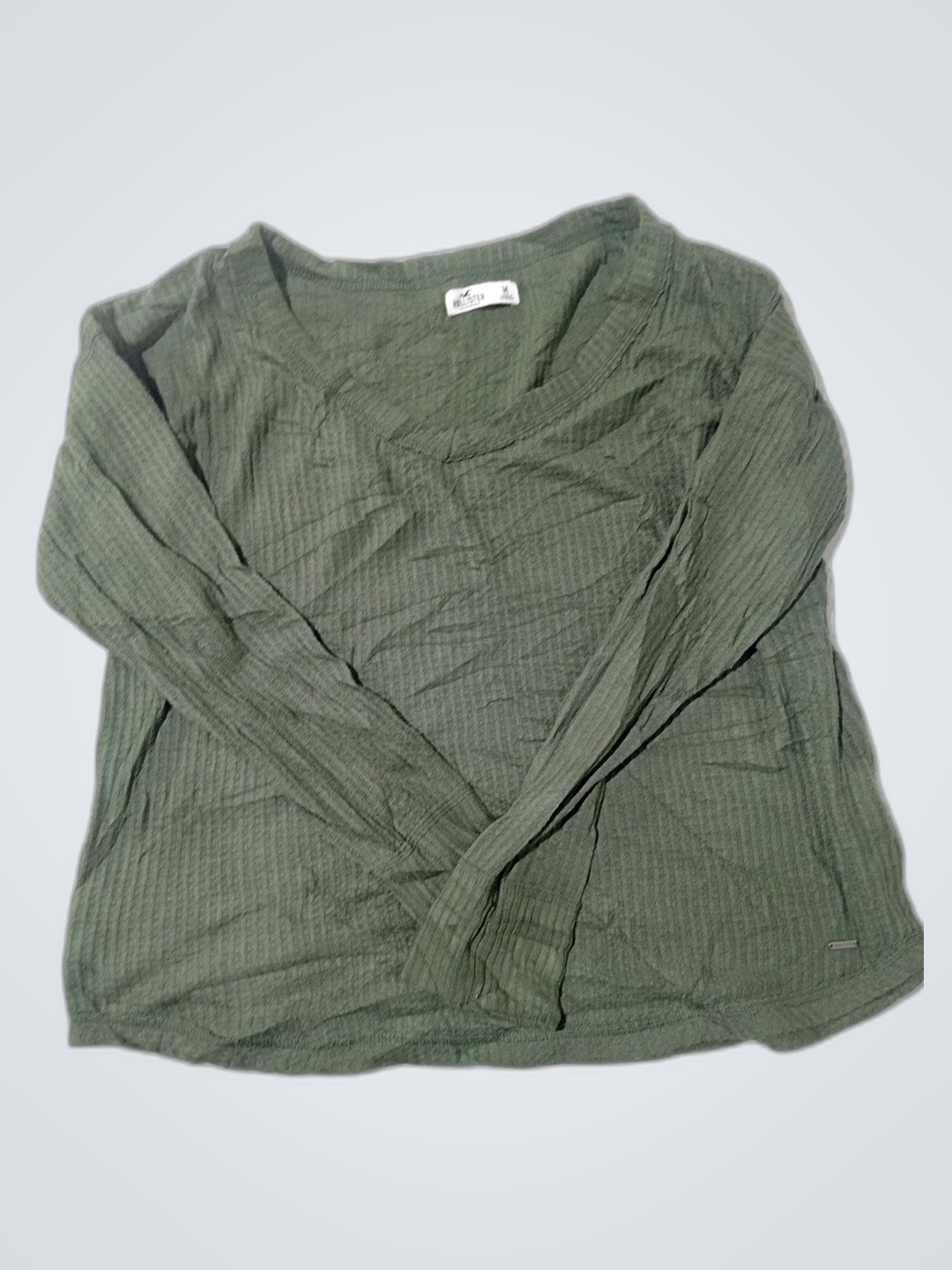 Camiseta de Manga Longa Verde Hollister
