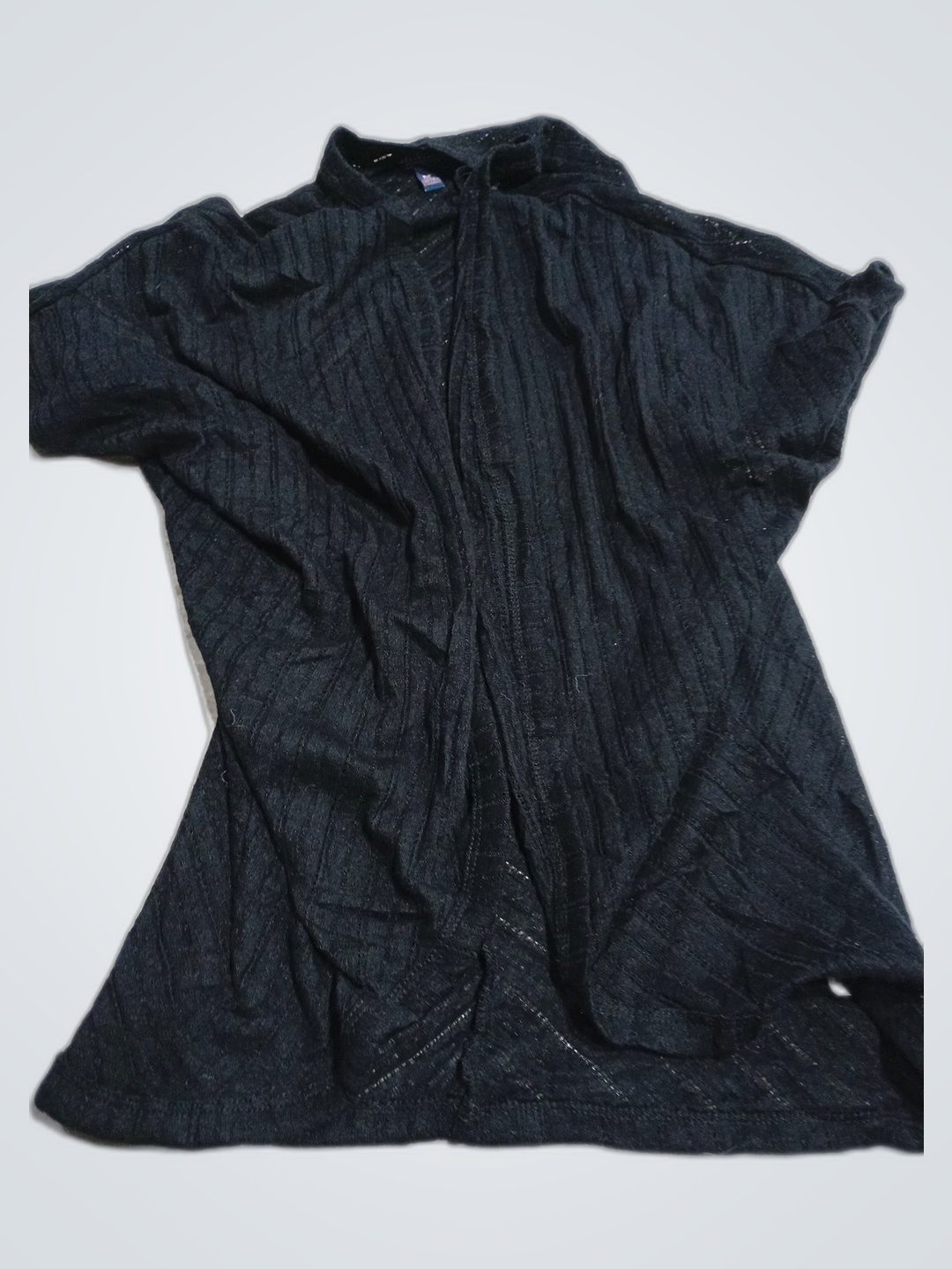 Aeropostale Cardigã Preto de Malha