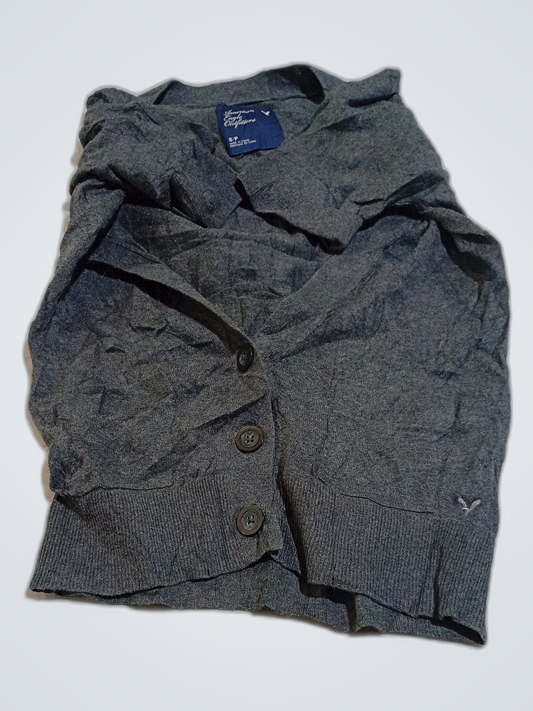 Colete de Suéter Cinza American Eagle Outfitters