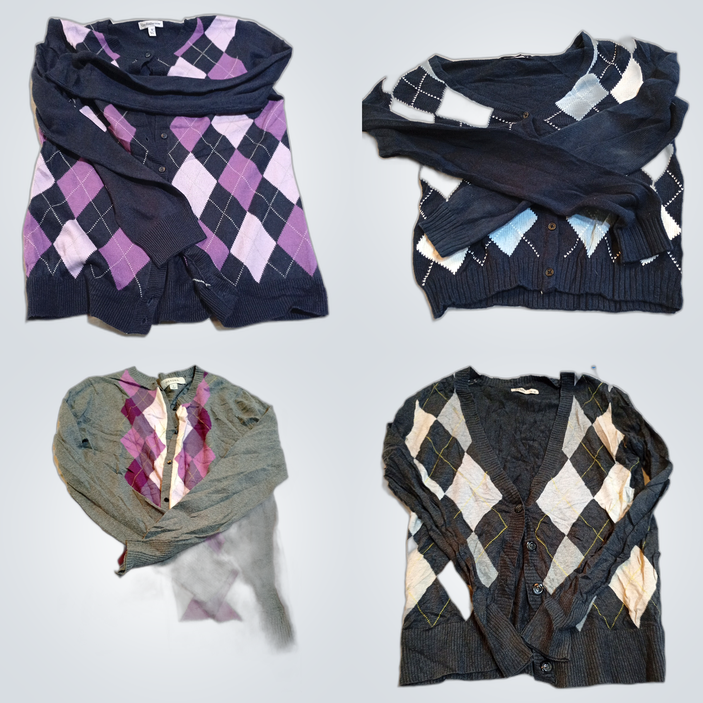 Argyle Cardigan Bundle Croft & Barrow Brandy Melvi..
