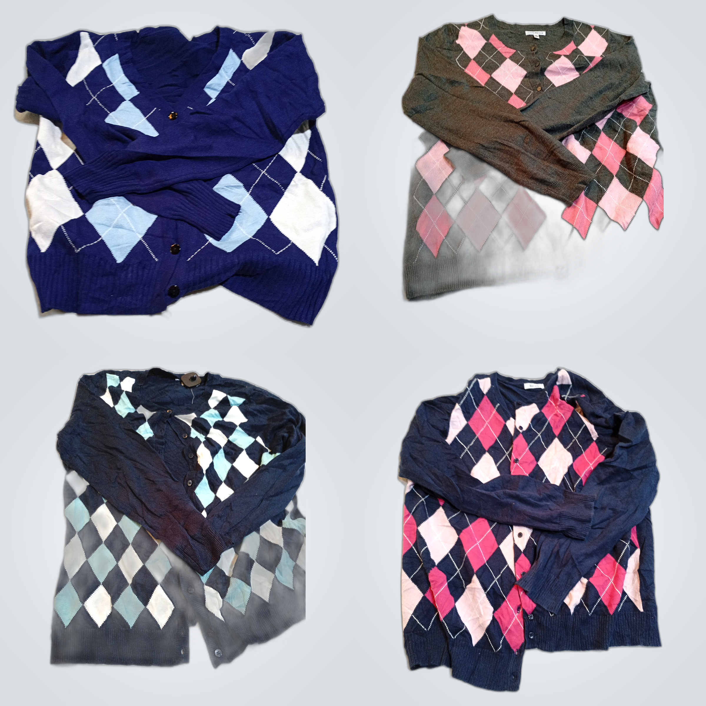 Argyle Cardigan Bundle Croft & Barrow Pringle of S..