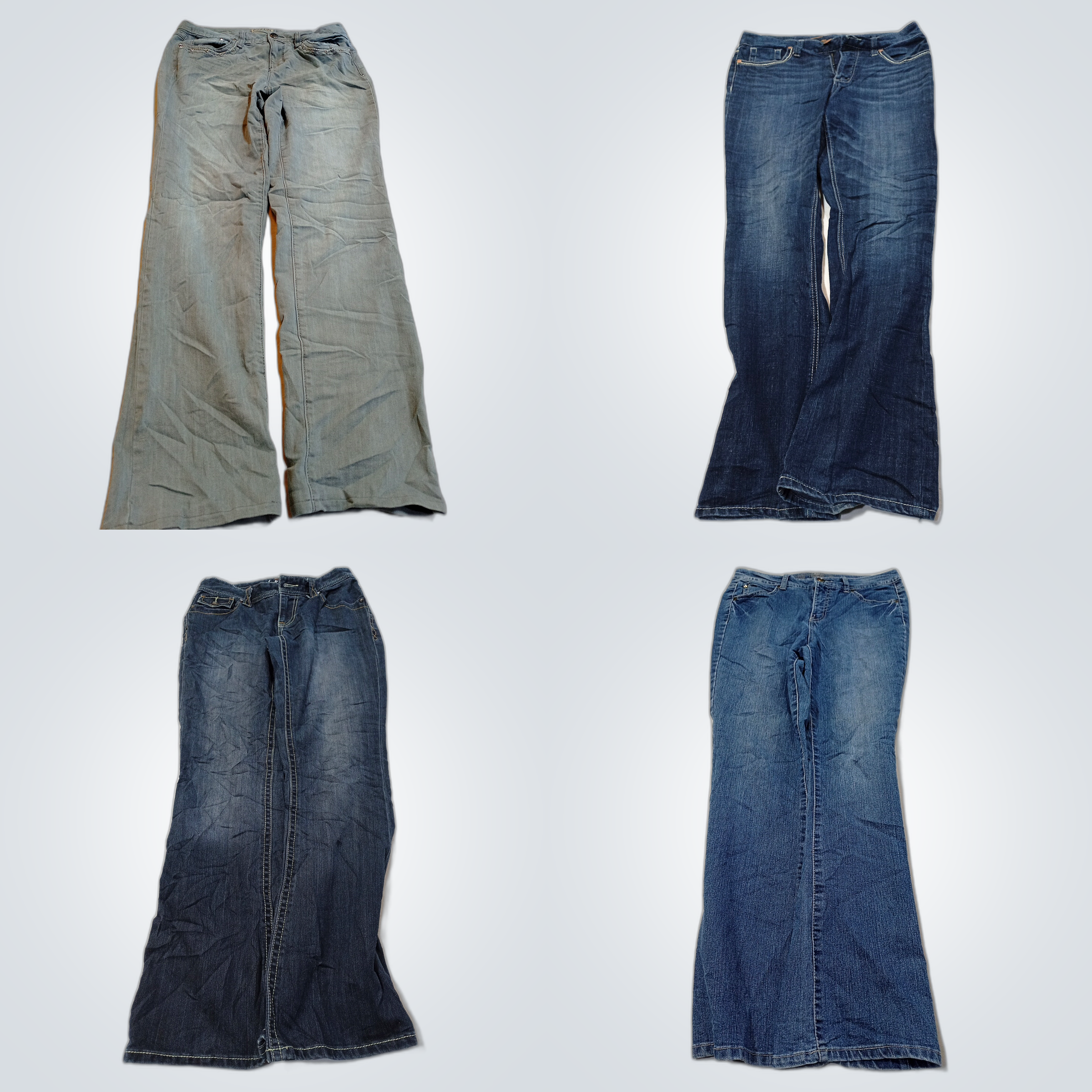 Conjunto de 10 Pares de Jeans Bootcut 7 For All Ma..