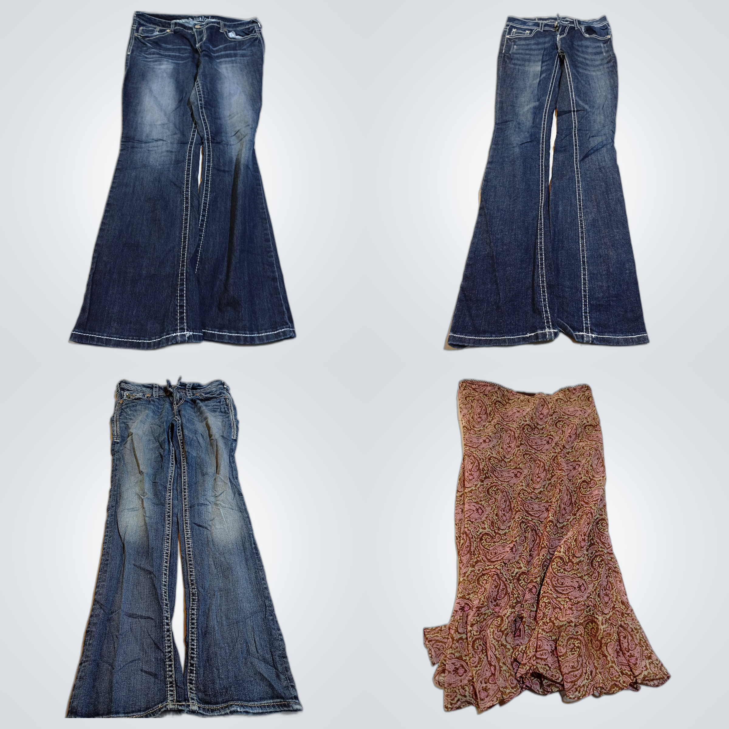 Conjunto de Denim y Tops Ligeramente Usados - Slin..