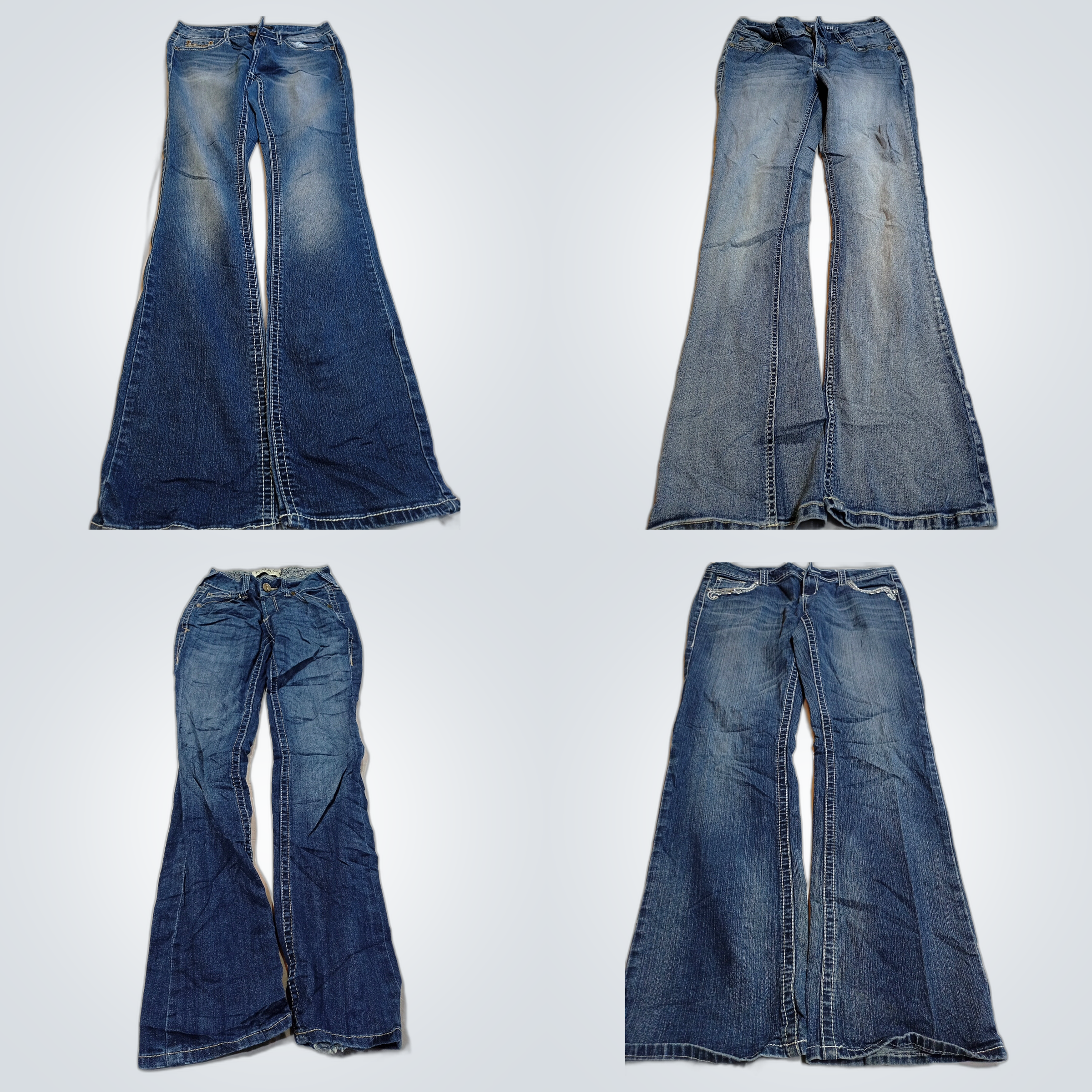 優しく使用されたデニムバンドル：トゥエンティワンのブラック、ウォールフラワー、ゲスなどのジーンズとス..