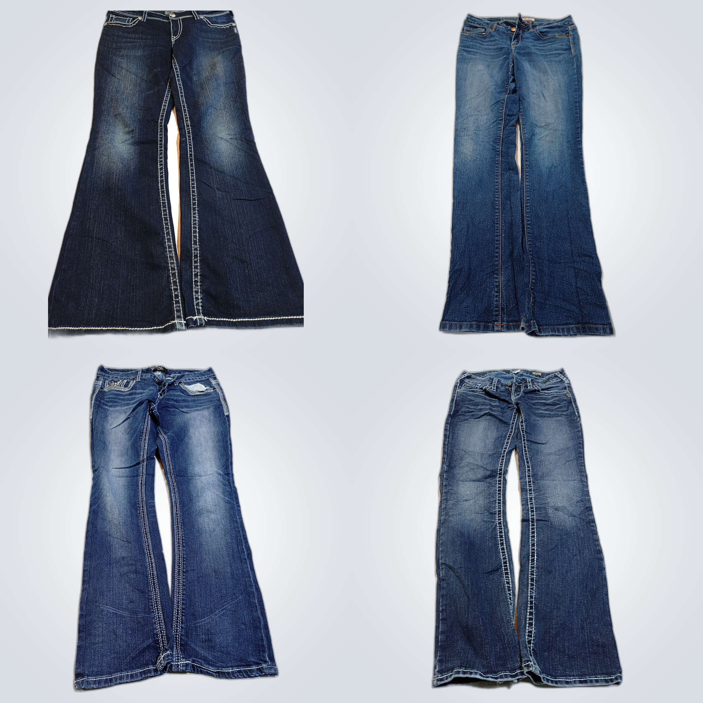 やや使用感のあるデニムバンドル：7 For All Mankind、Levi's、Silverton..