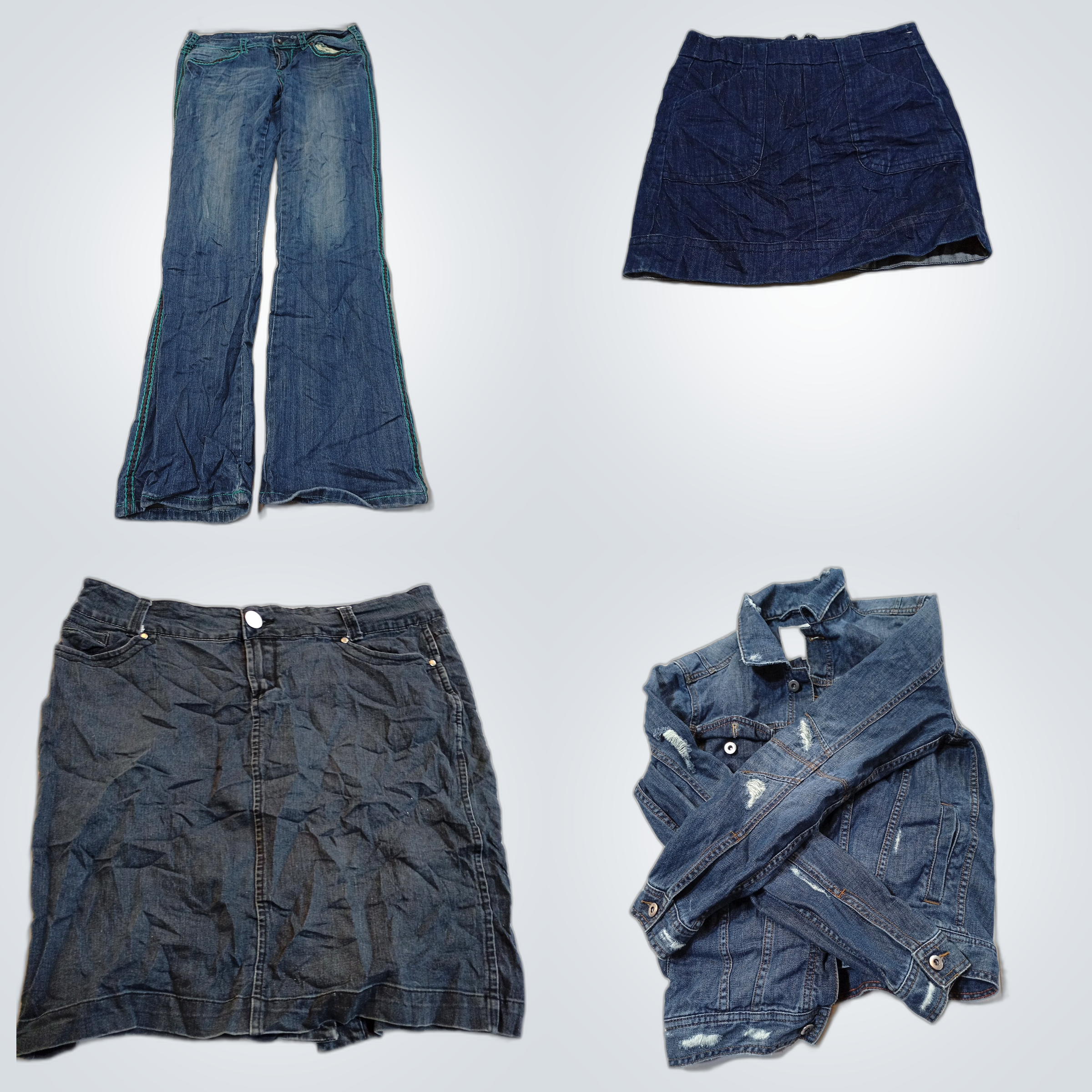 RUFF & River Island Denim Bundle - Jeans évasés, 2..