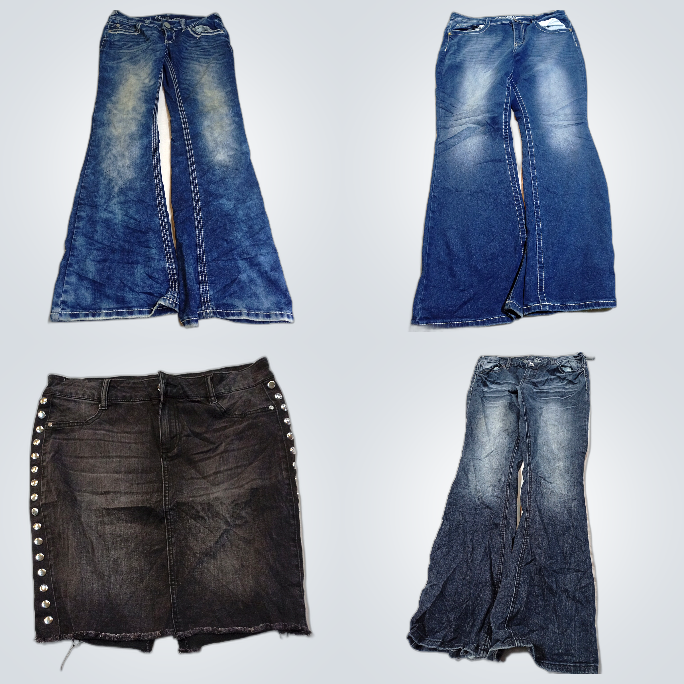 Pacote de Denim Levemente Usado: Ariya, Copperfloo..