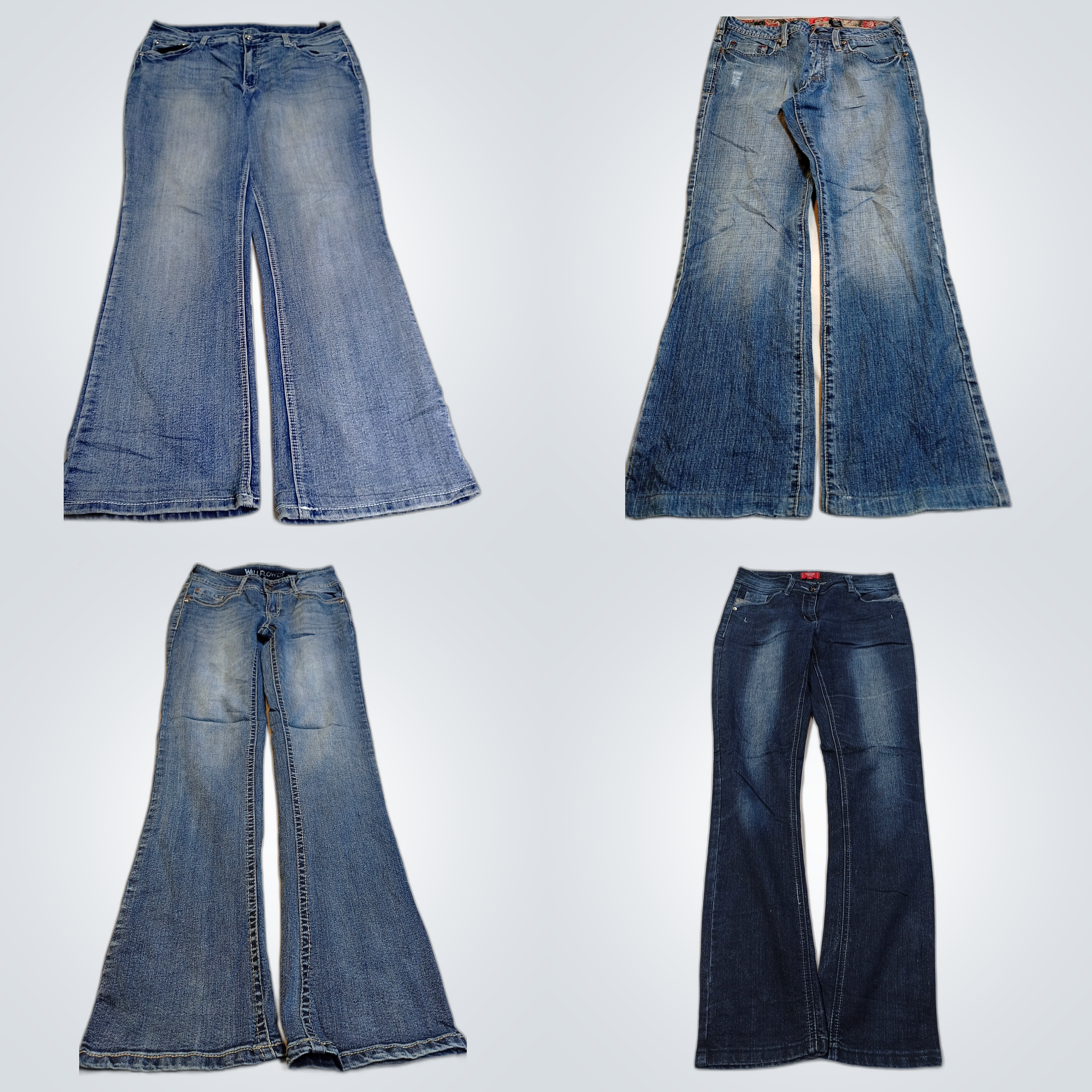 Pacchetto di denim leggermente usato: Jeans a camp..