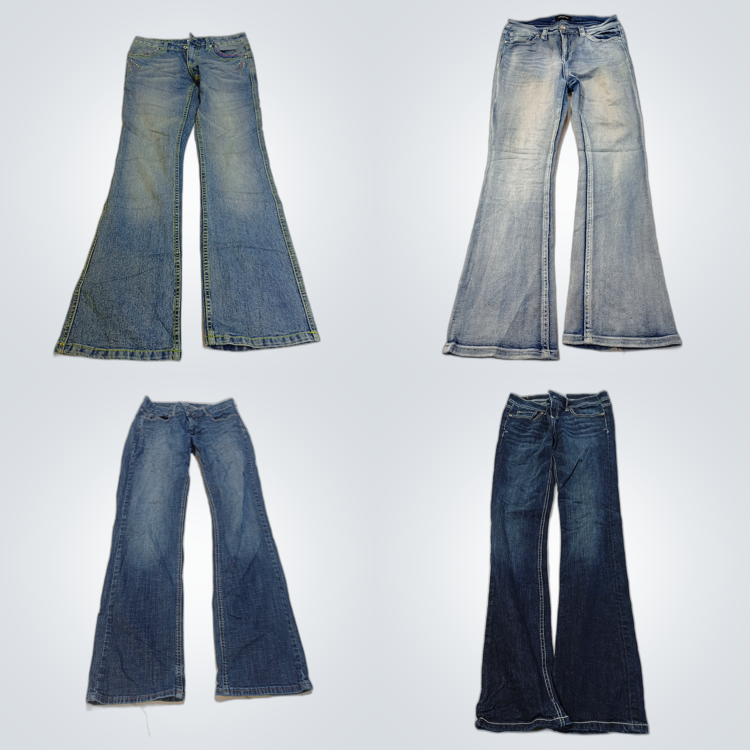 Pacote de Jeans Flare & Bootcut: Crest, Aeropostal..