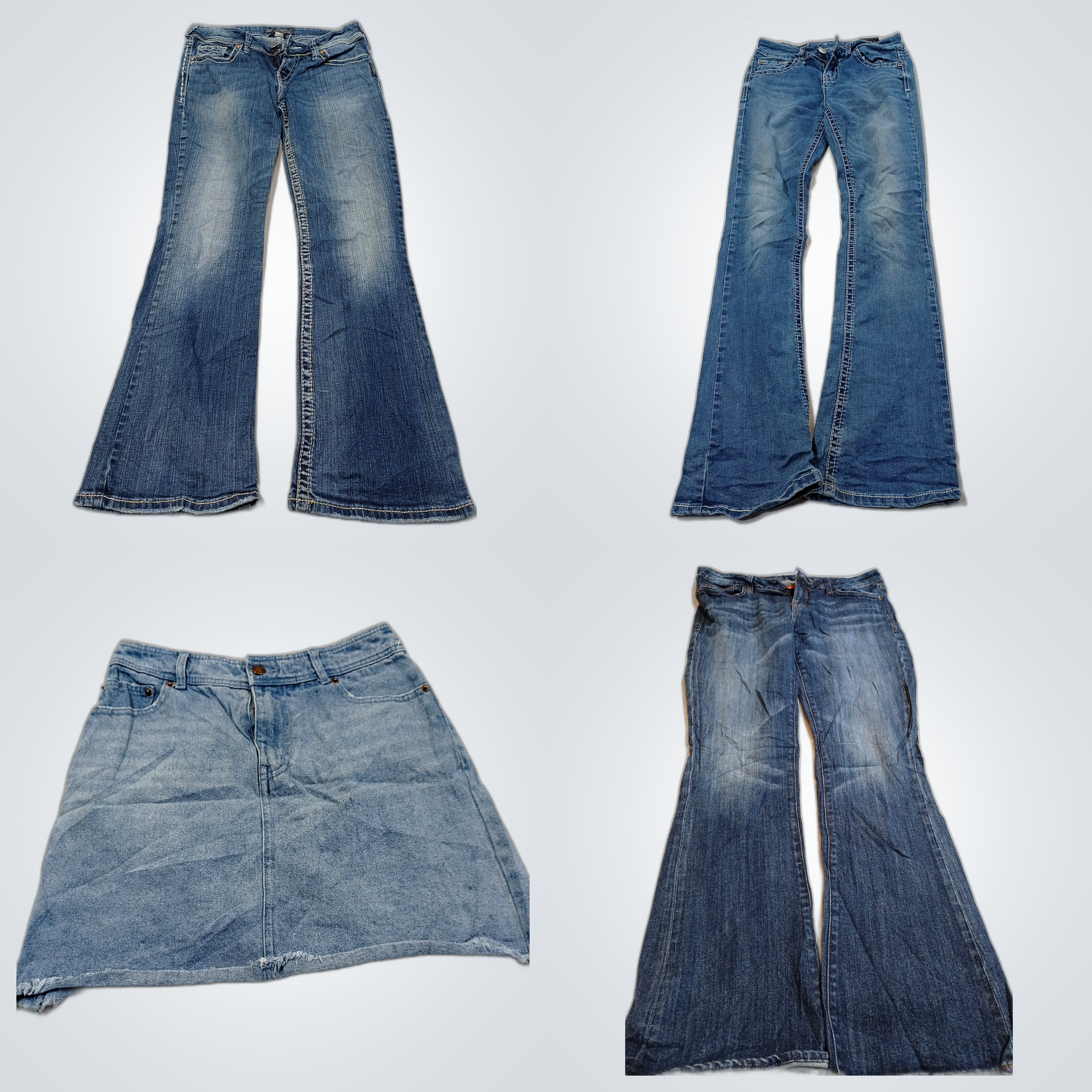 Conjunto de Denim Ligeramente Usado: Silver Jeans,..