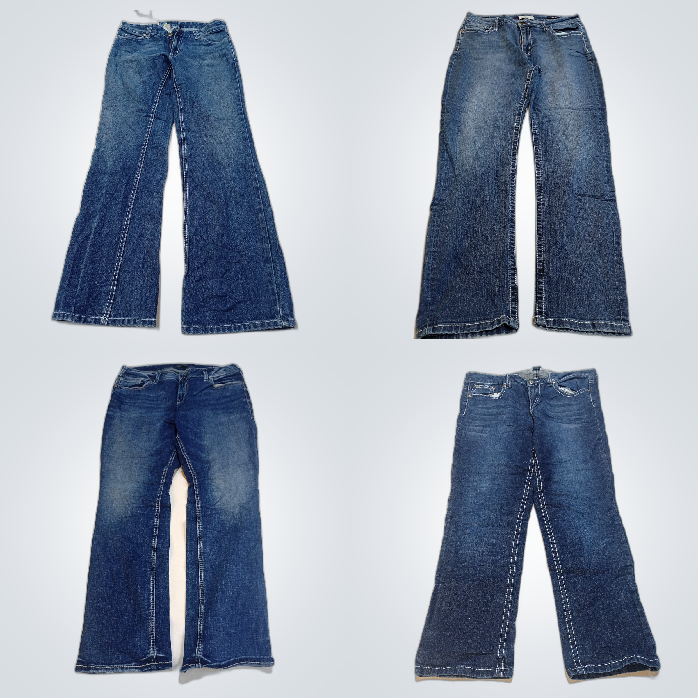 Conjunto de Denim Levemente Usado: AG Jeans, Silve..