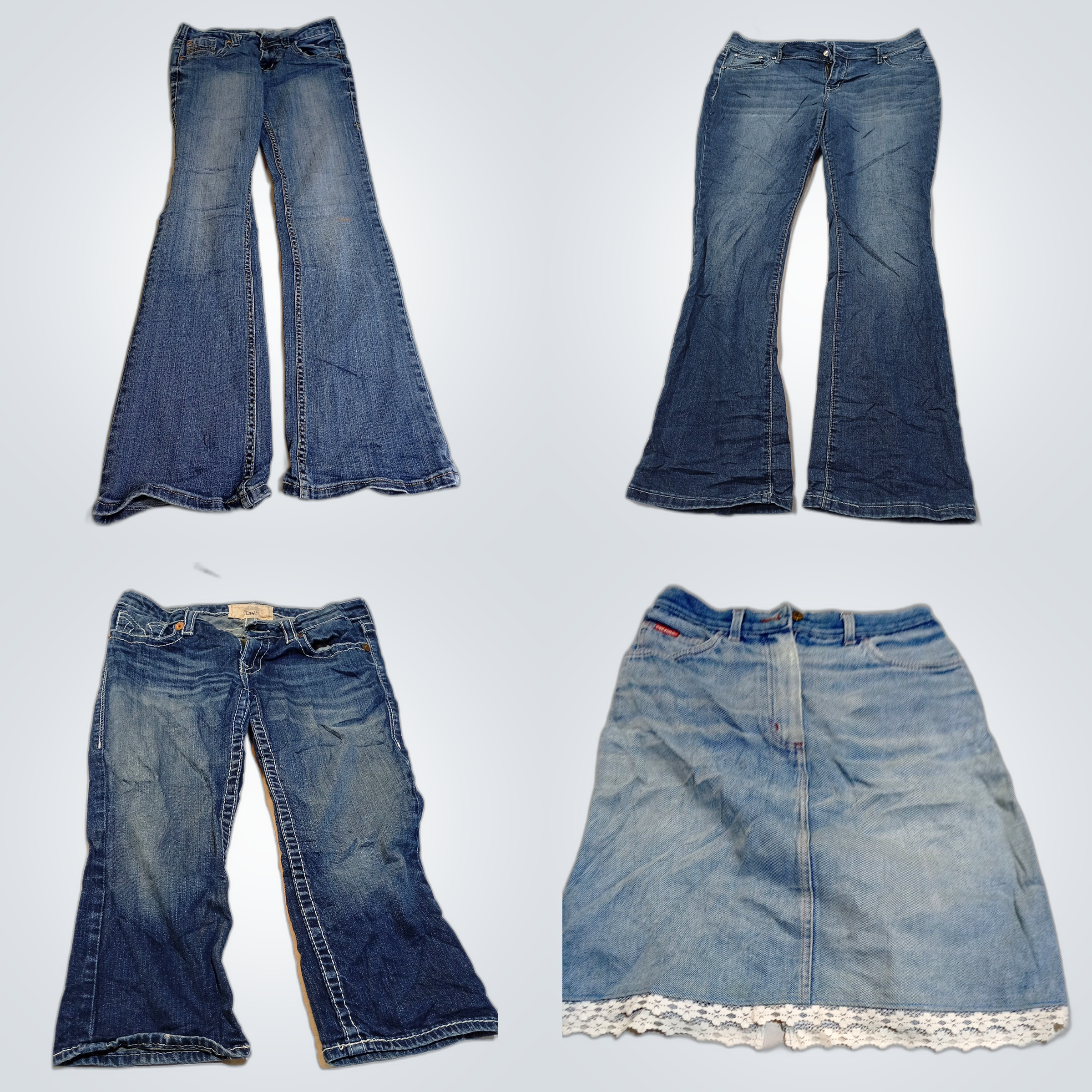 Paquete de denim ligeramente usado: 7 For All Mank..