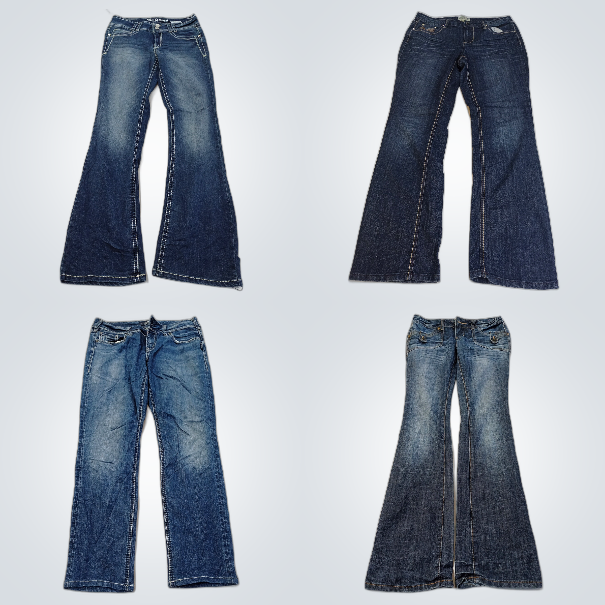 Paquete de denim suavemente usado: 7 For All Manki..