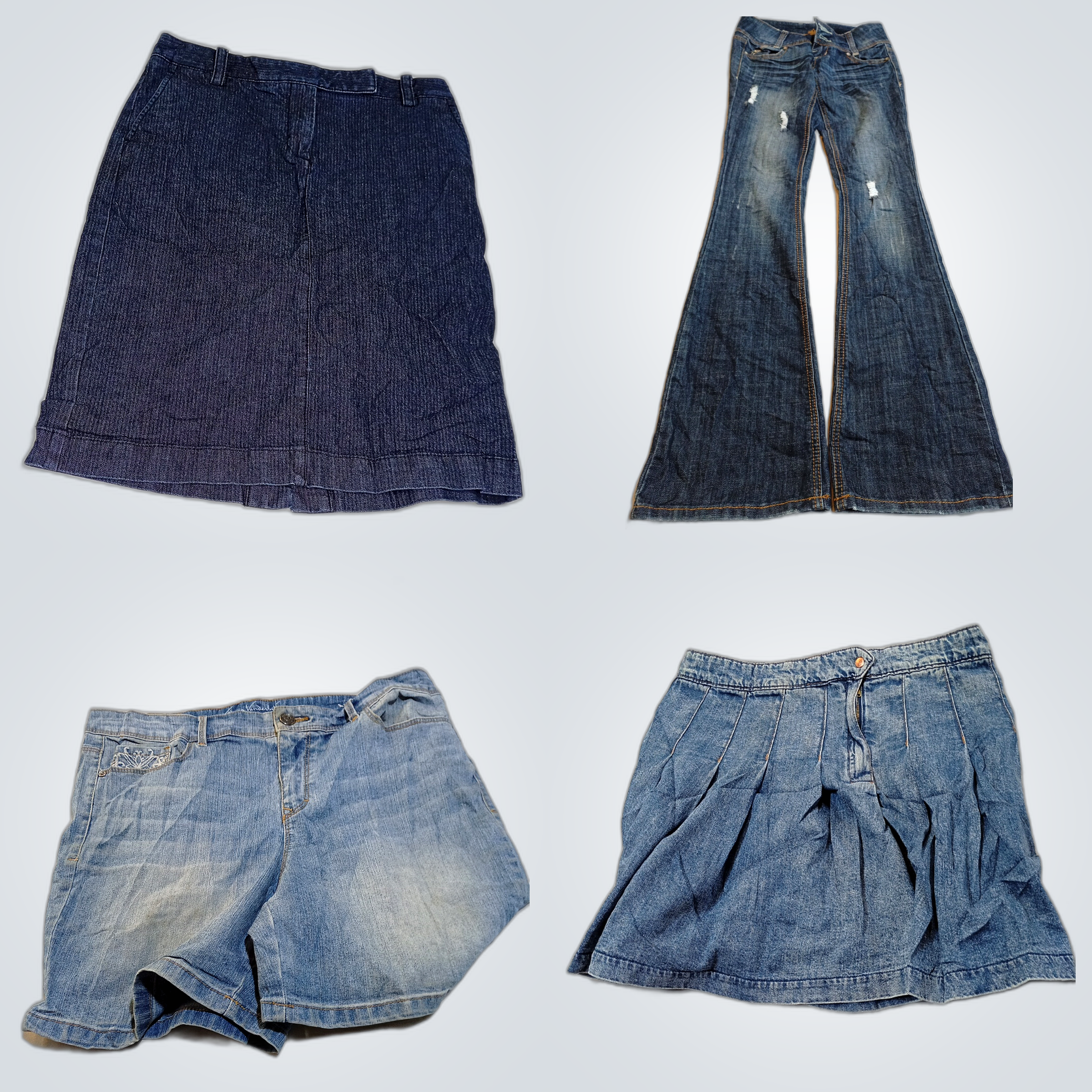 Conjunto de falda de mezclilla y jeans: Talbots, A..