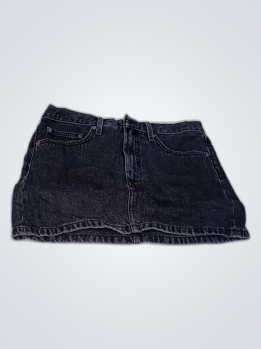 Denim Forum Black Denim Shorts