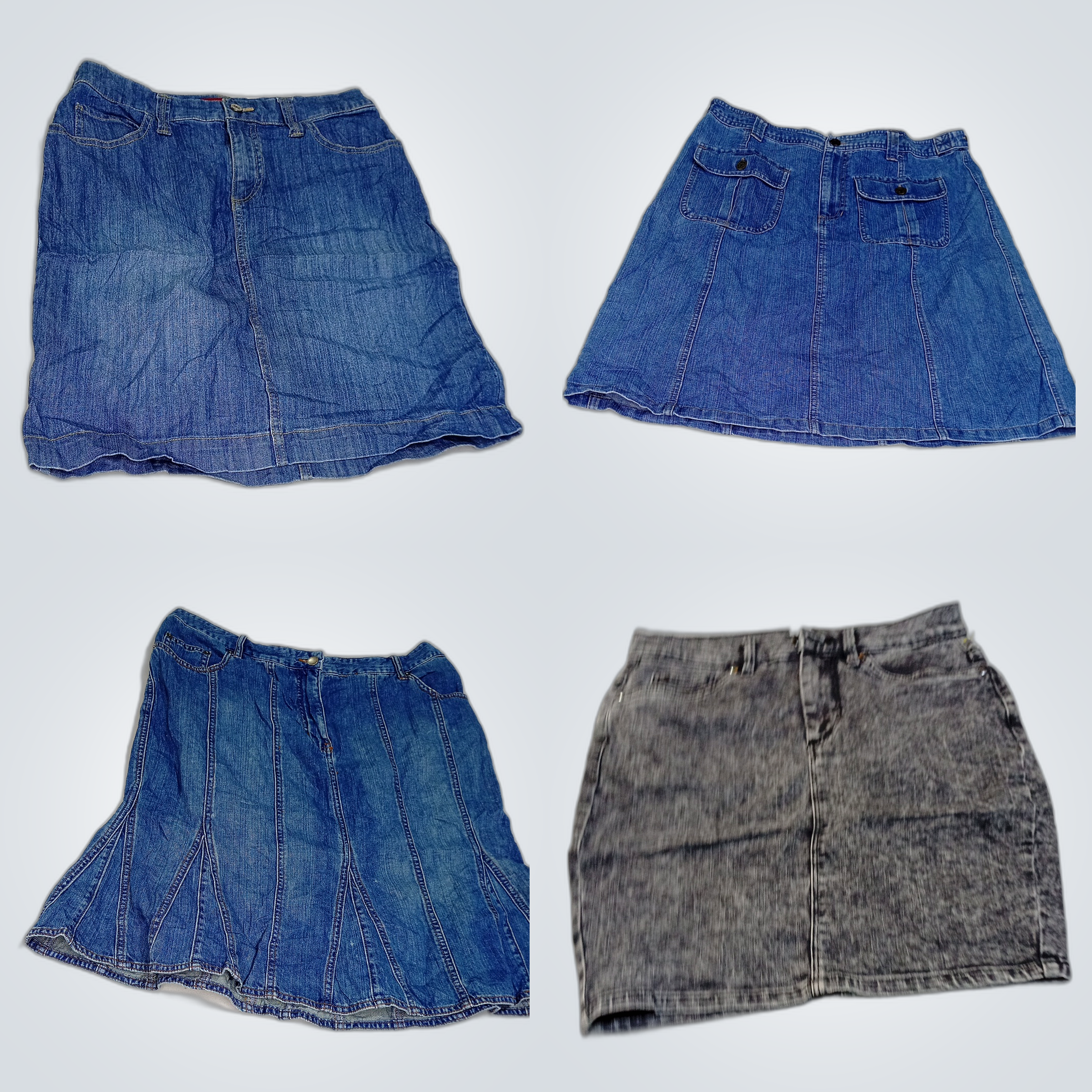 Denim Skirt Bundle - 7 Piece Mix of Merona, Cherok..