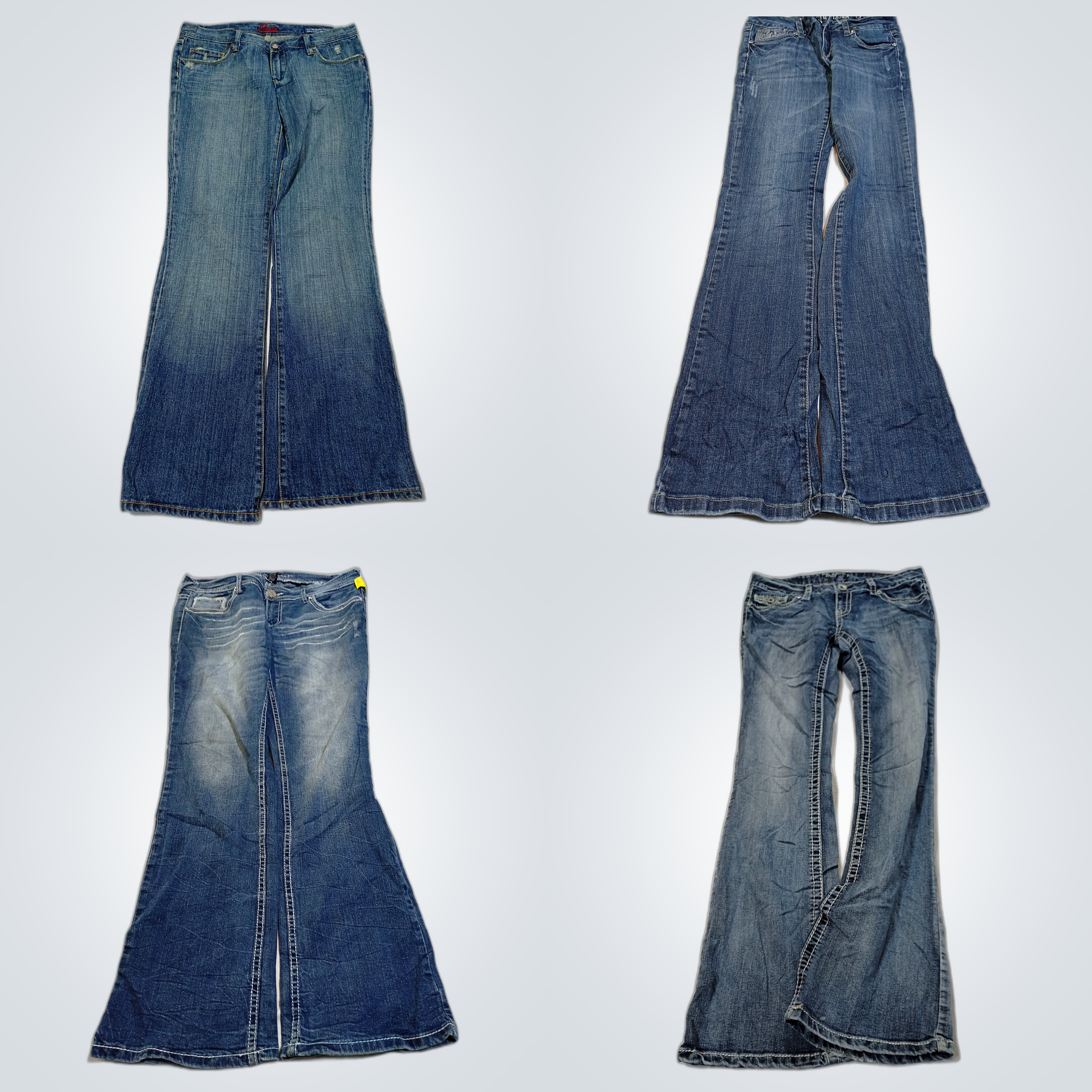 Ensemble de jeans évasés de créateurs : Calvin Kle..