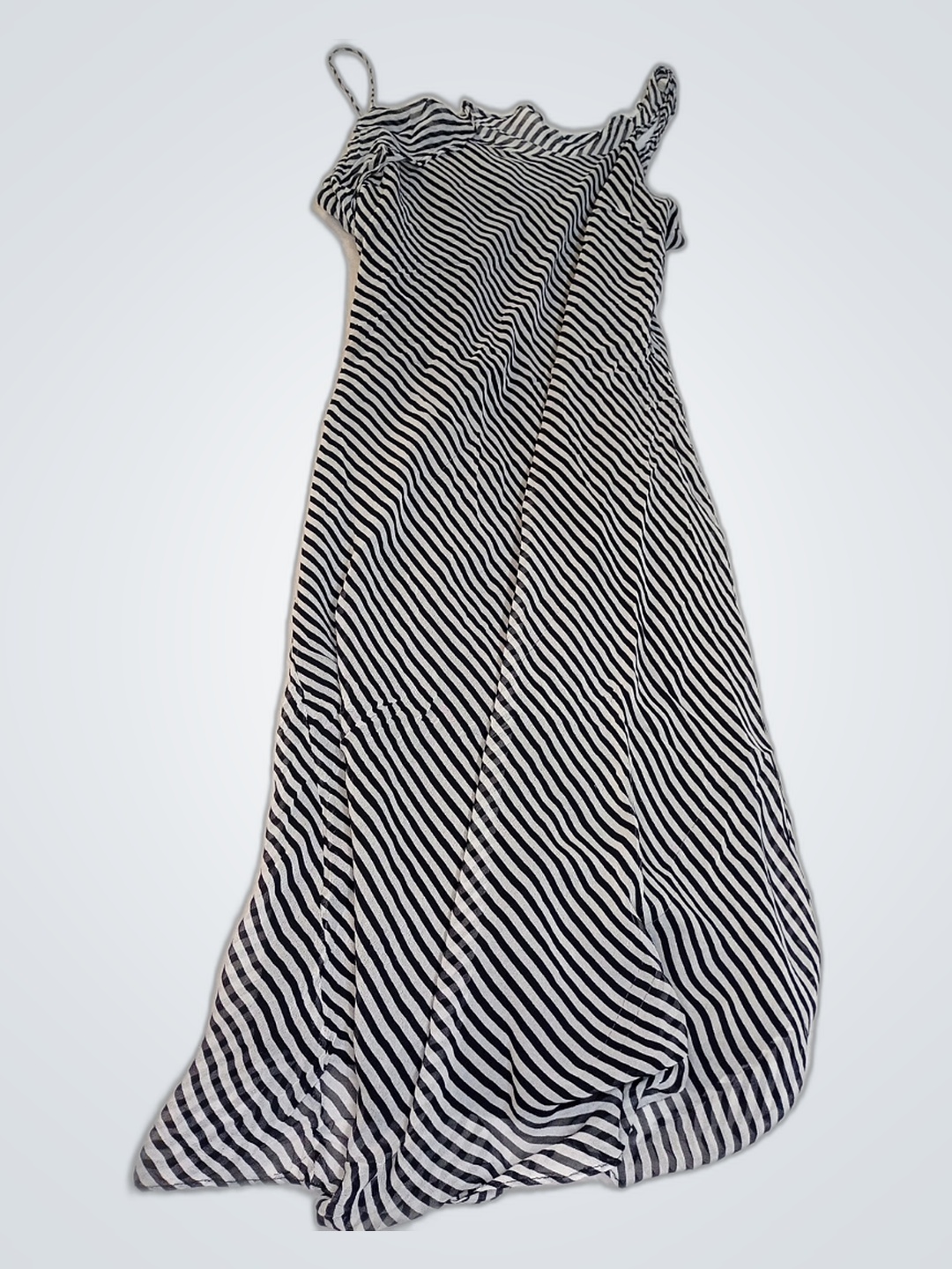 Jovani Black and White Striped Dress