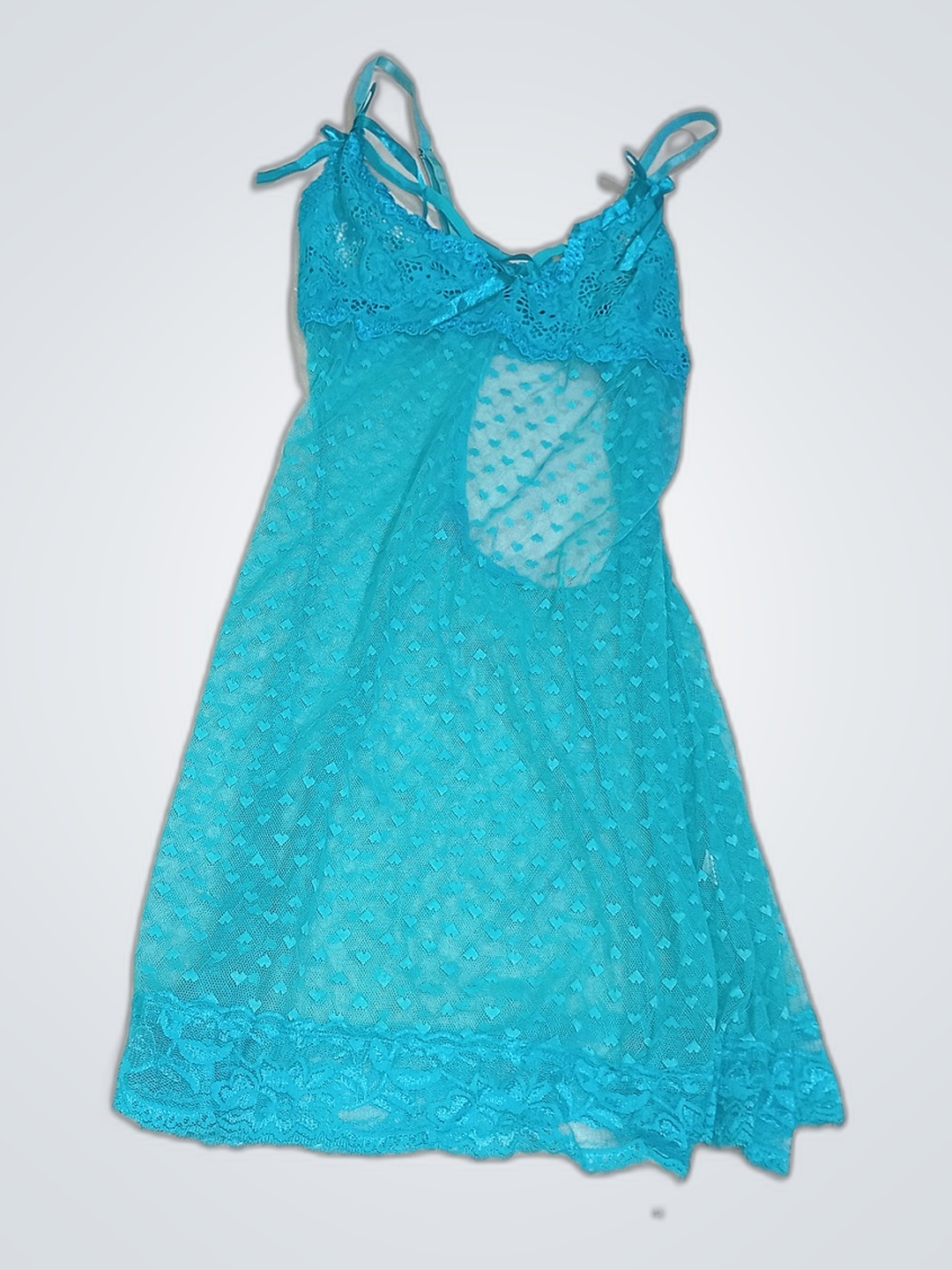 Camisa de Renda Verde-água