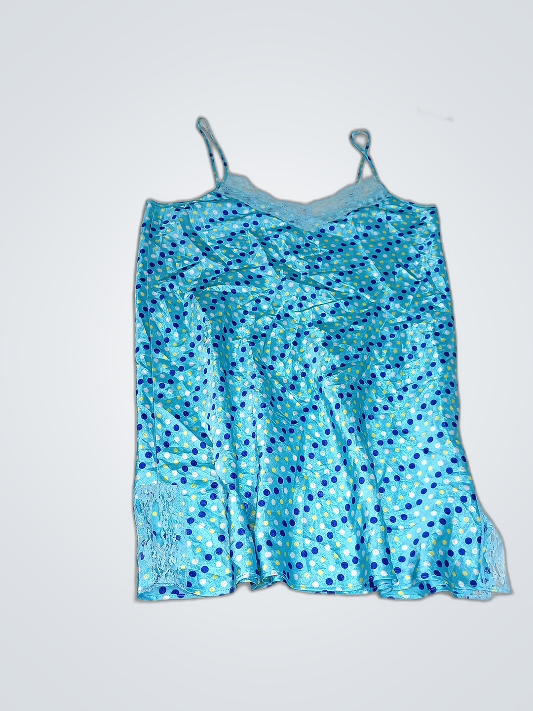 Kathy Satin Polka Dot Slip Dress