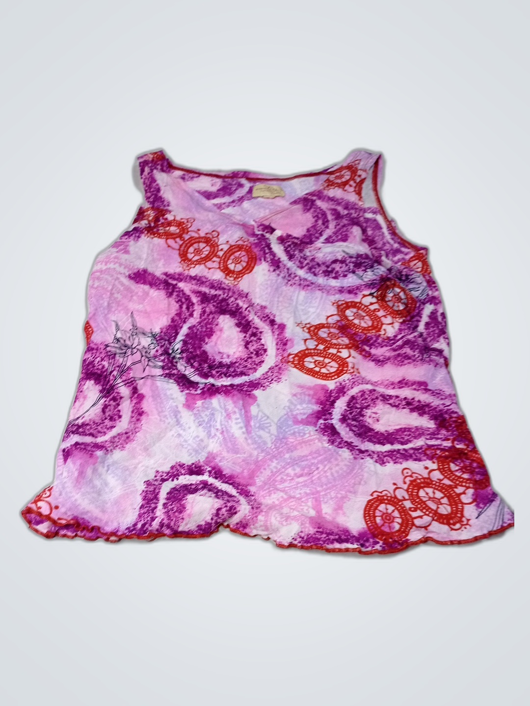 Pink and Purple Floral Top