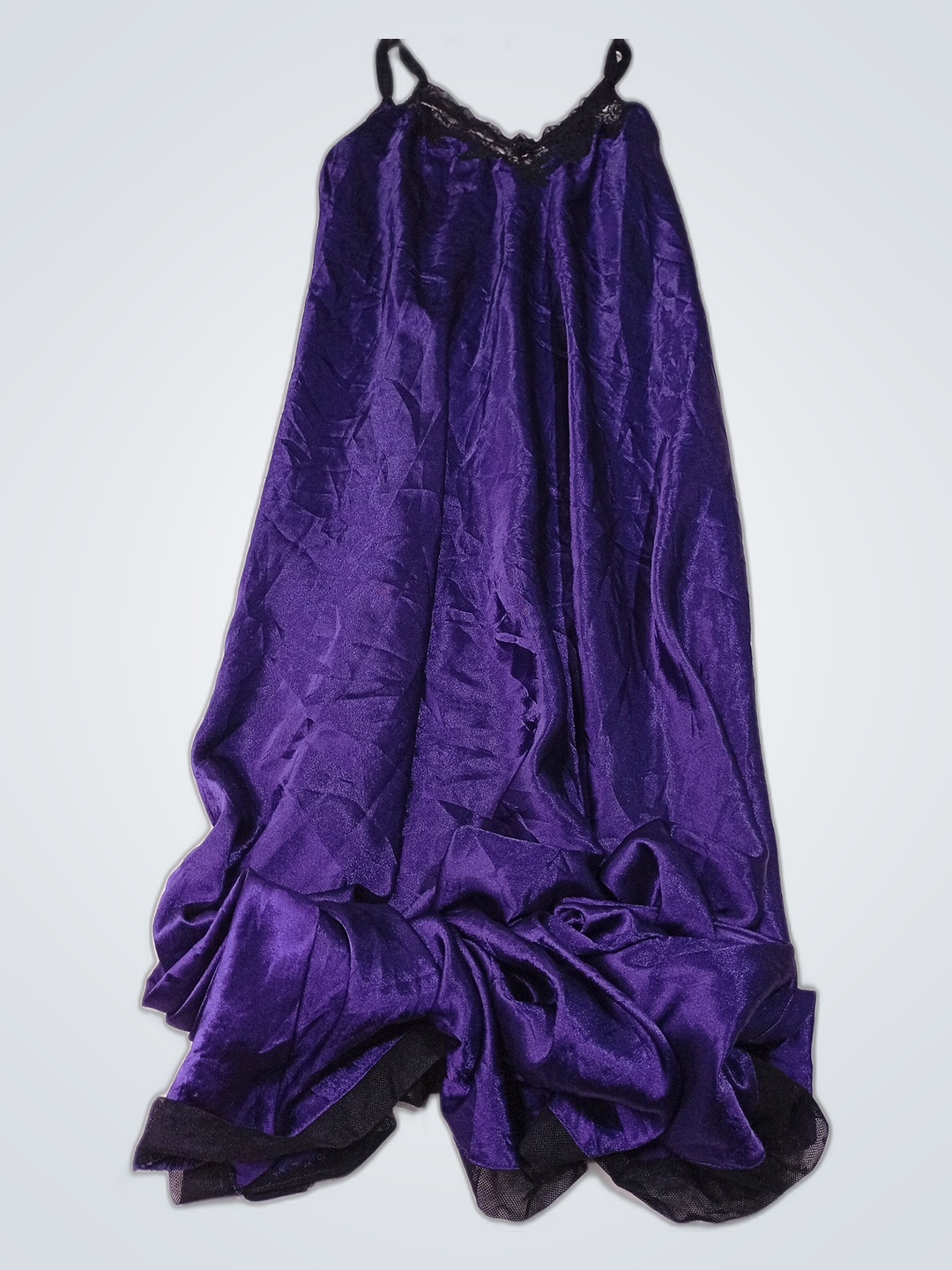 Oscar de la Renta Purple Satin Slip Dress