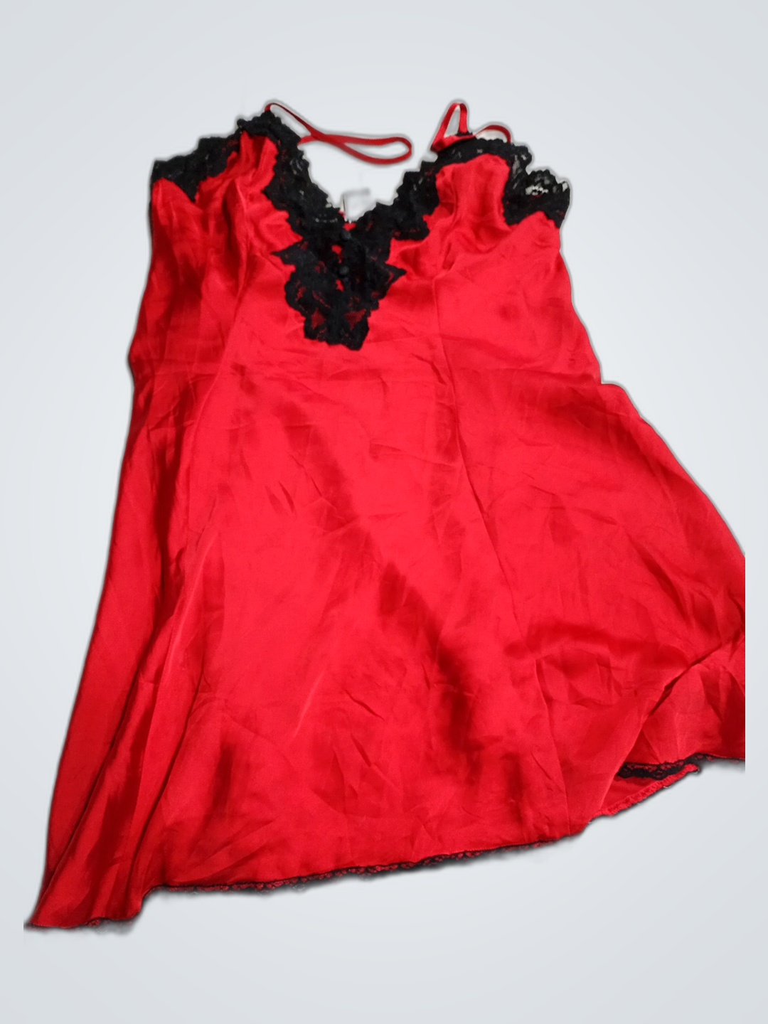 Chemise Vermelha com Renda