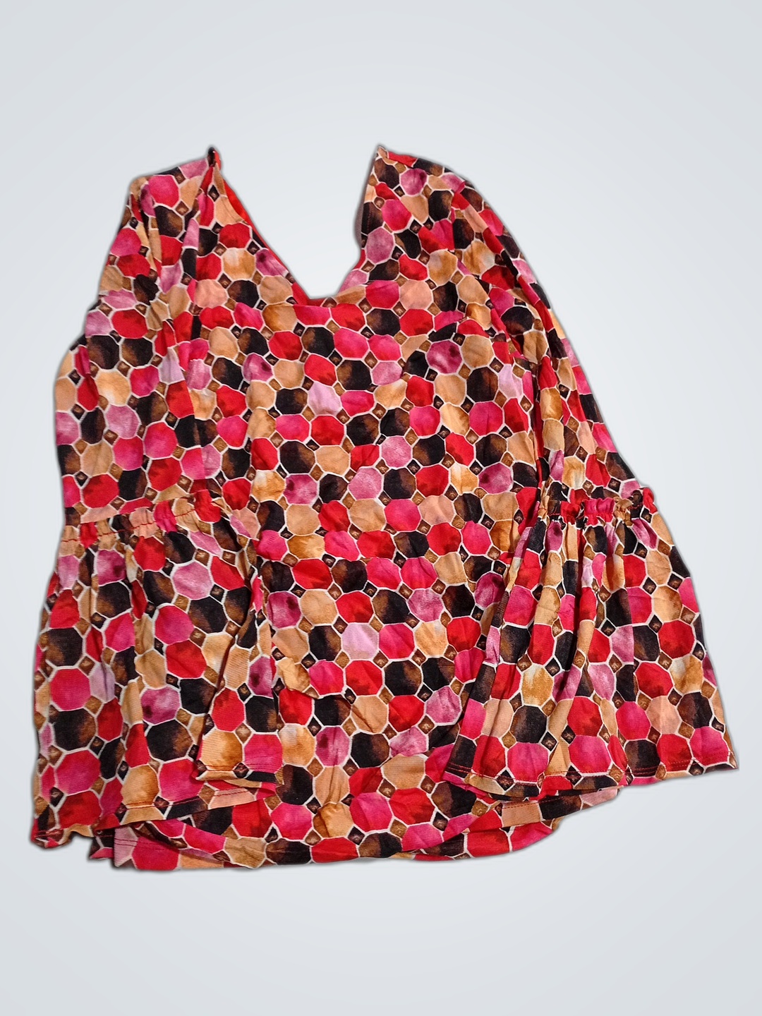 Blusa com Padrão de Favo de Mel