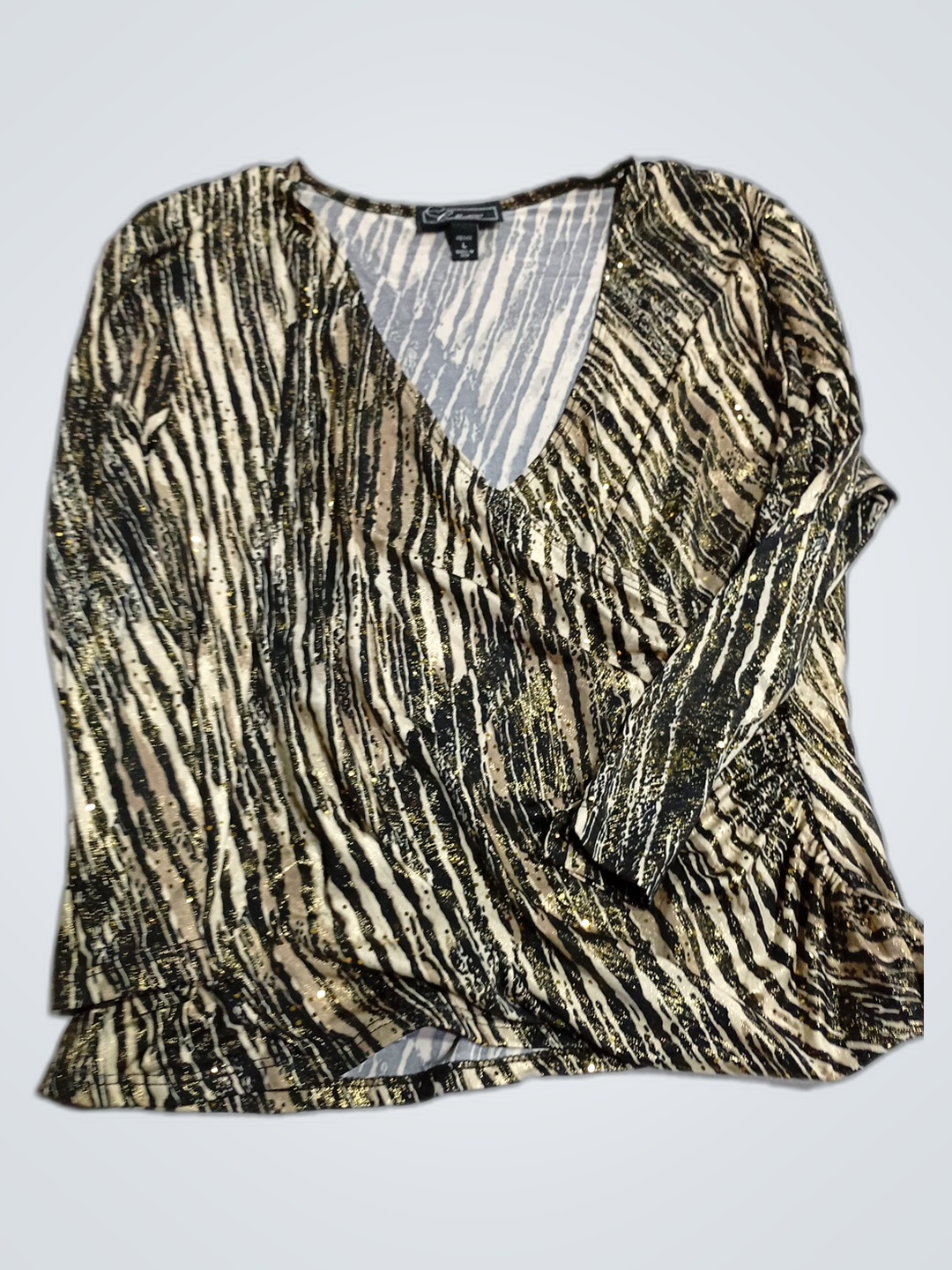 Dressbarn Collection Petite Large Gold and Black S..