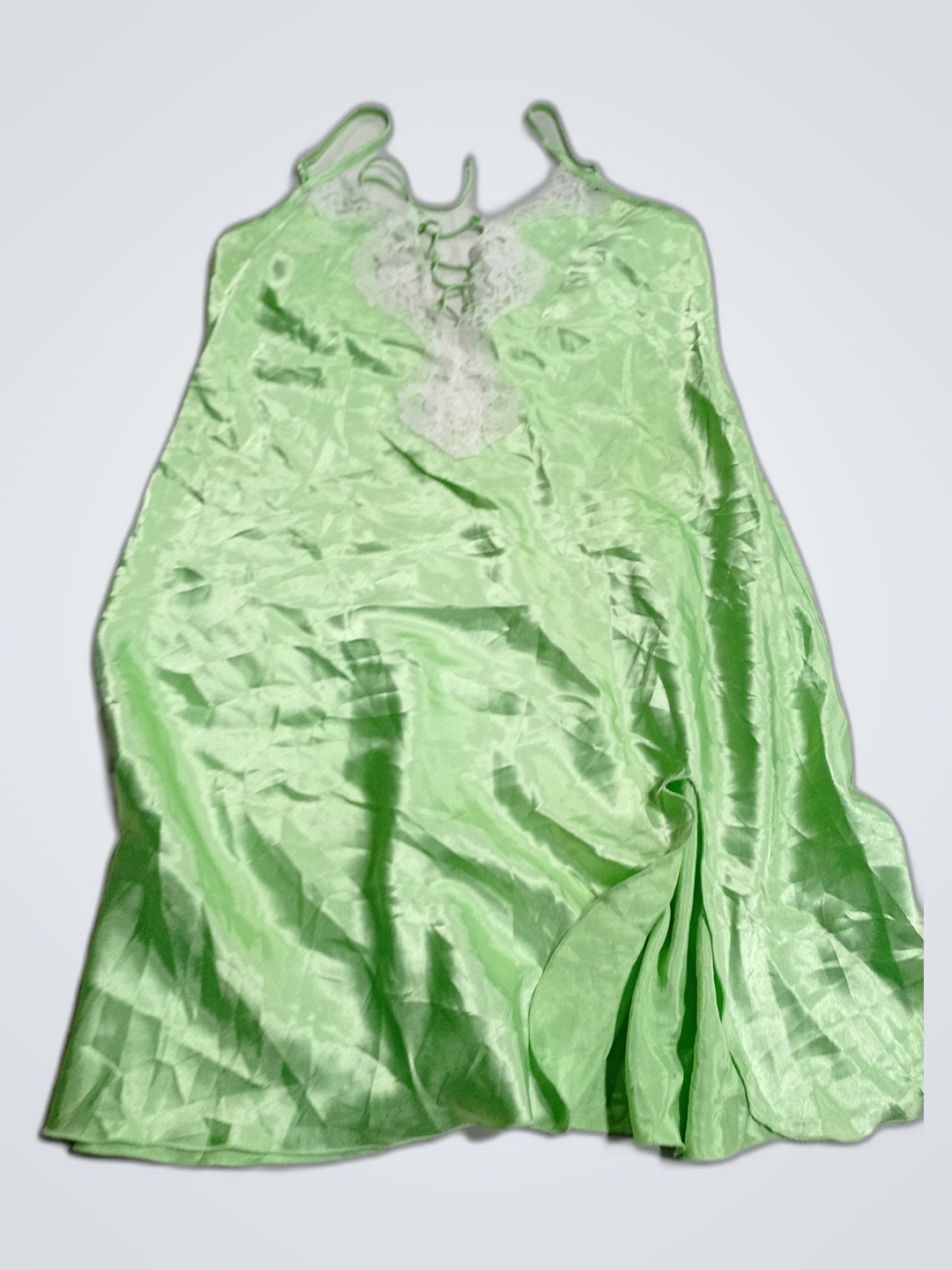 Green Satin Chemise