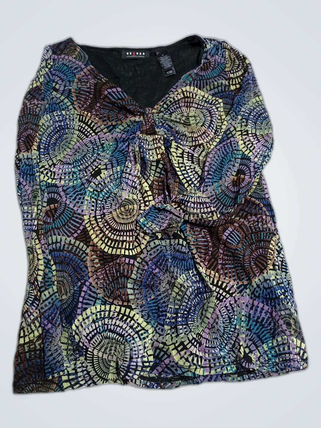 Blouse with Geometric Pattern