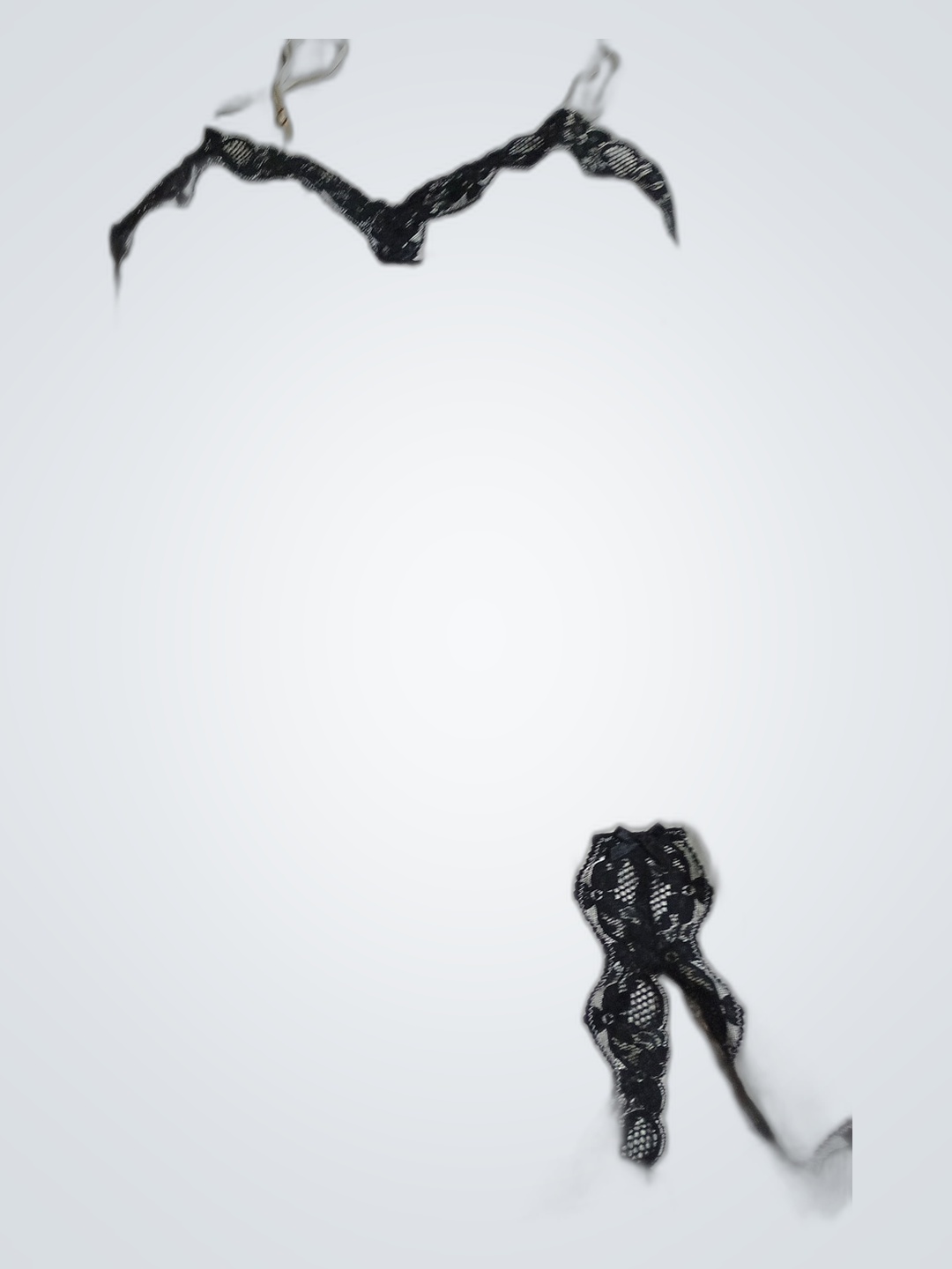 Victoria's Secret White Chemise with Black Lace