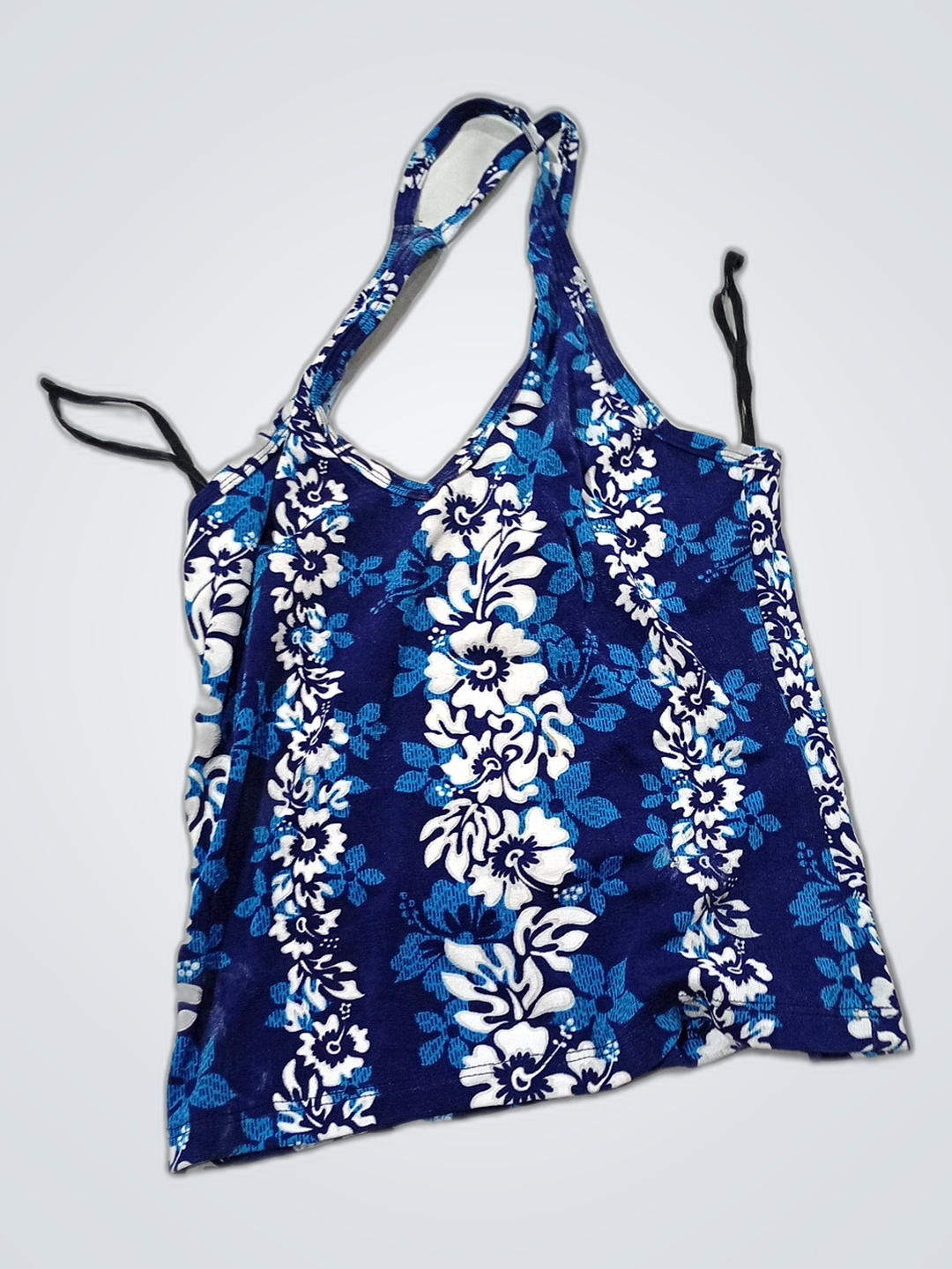 Blaues florales Trägershirt