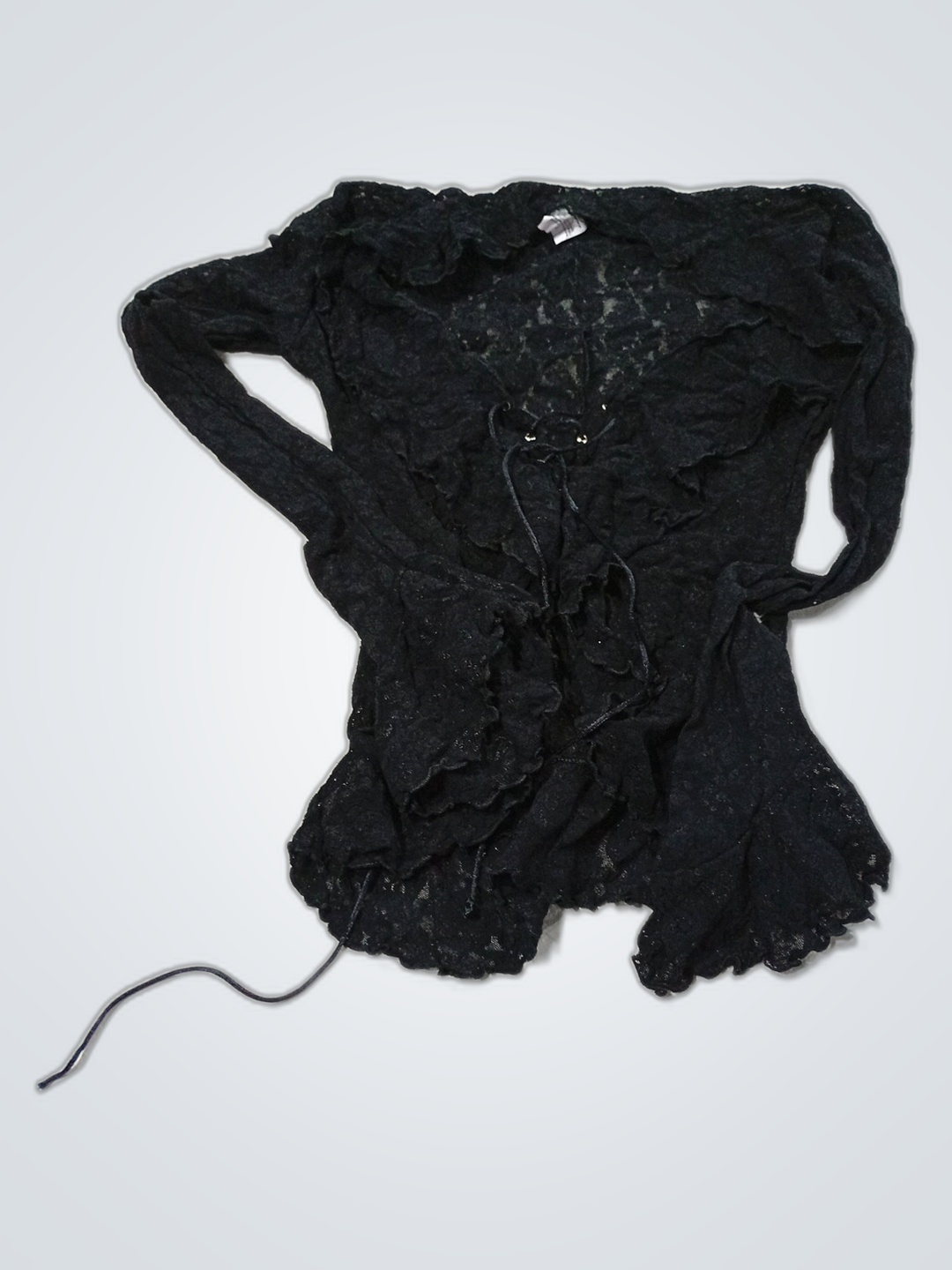 Schwarzes Spitzenoberteil