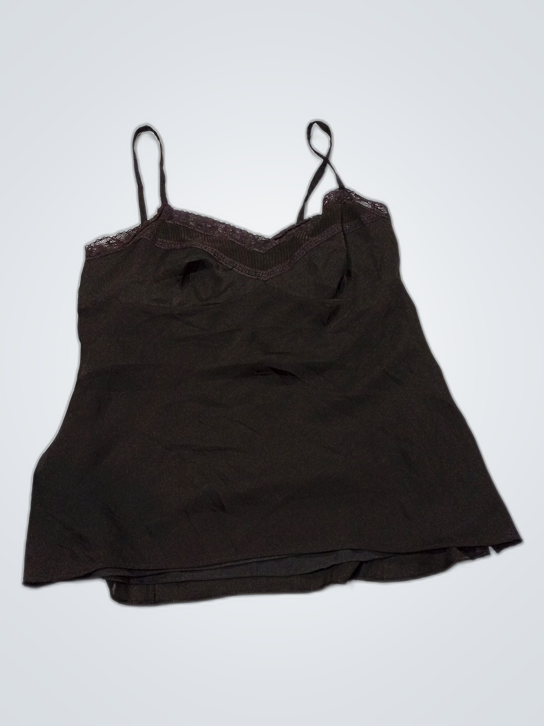 Ann Taylor Loft Camiseta de Renda Preta