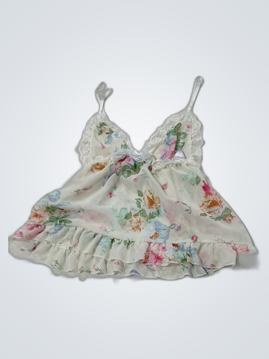 Floral Lace Trim Top