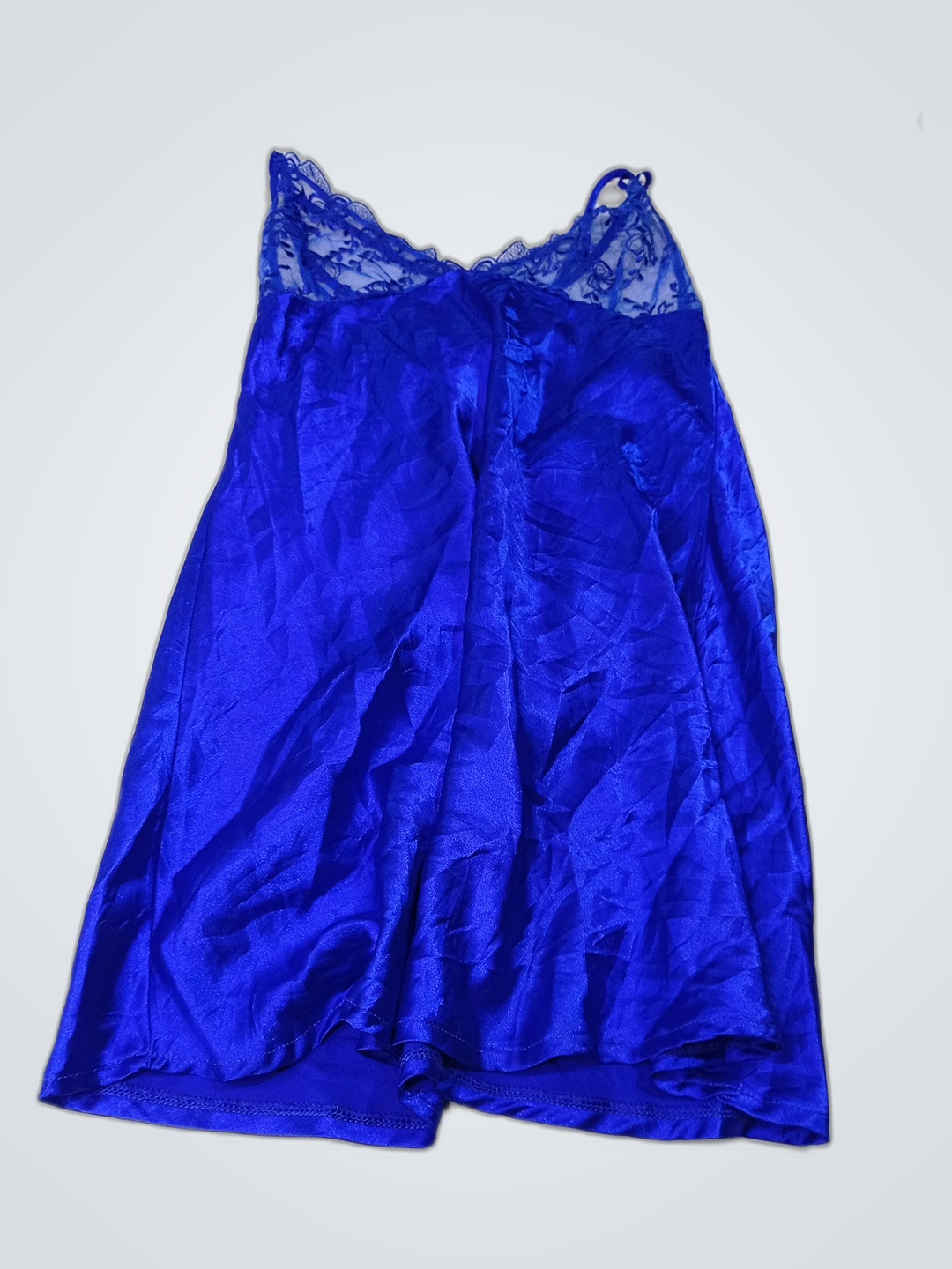 Chemise com Renda em Azul Royal