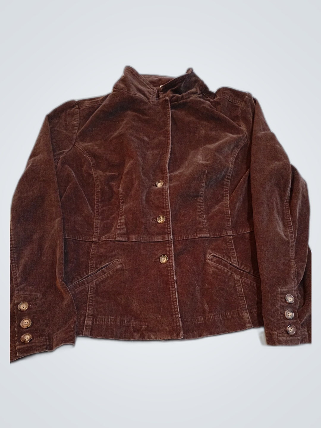 Veste en velours côtelé marron