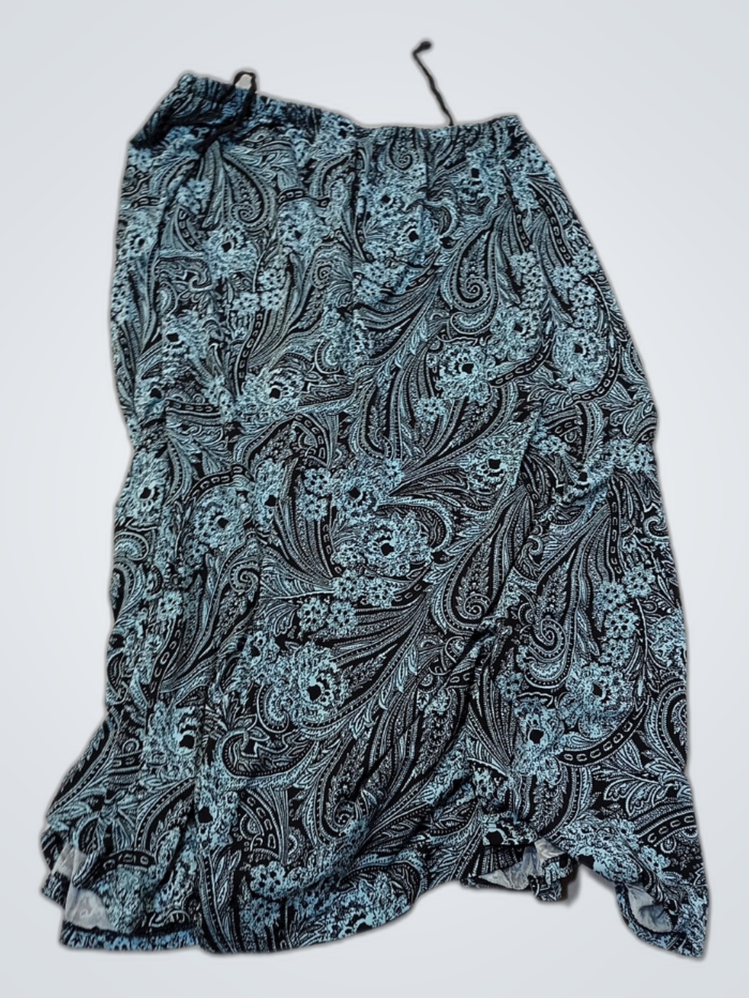 Jupe à motifs paisley bleus