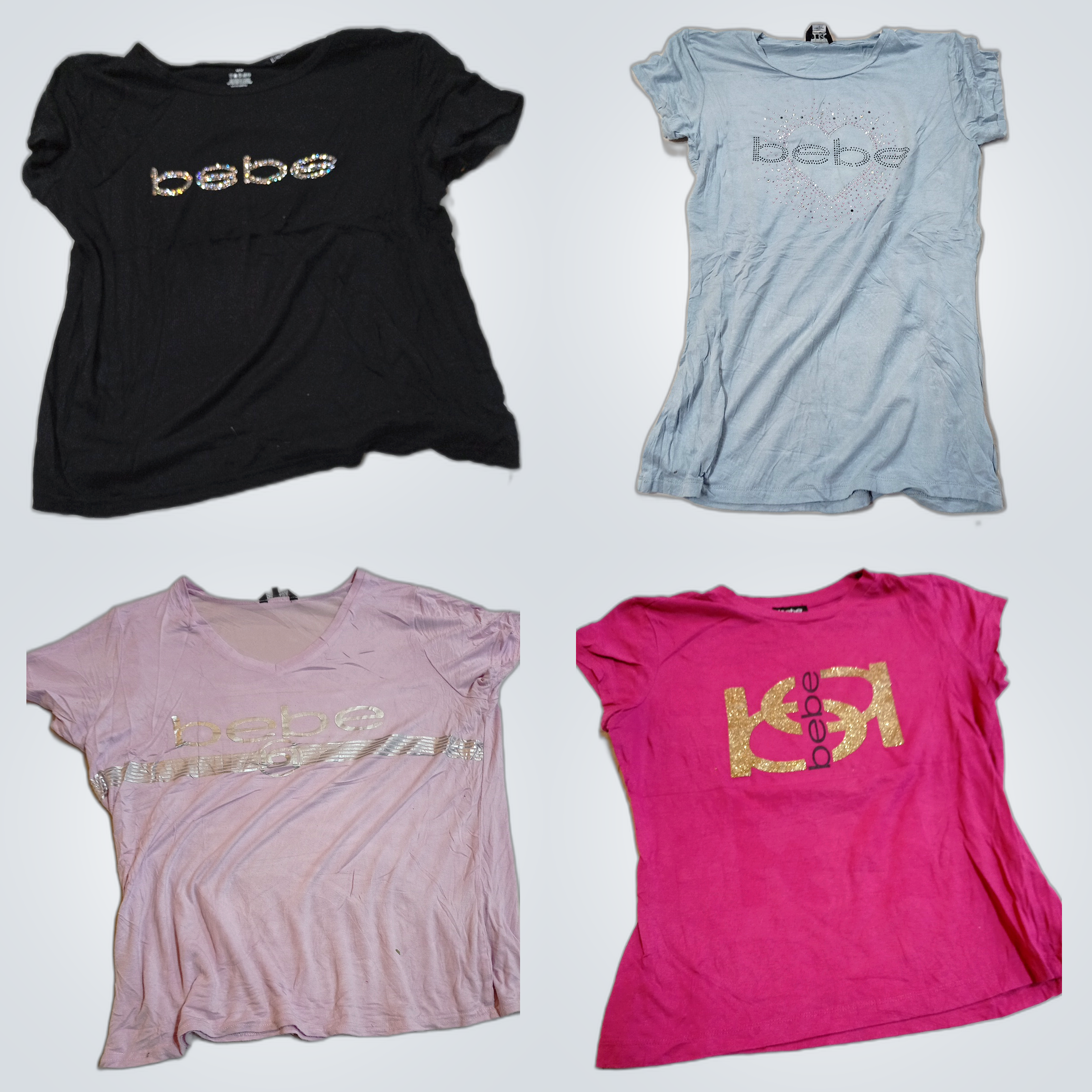 Bebe Printed Tee Bundle 10pcs Assorted Colors Tops..