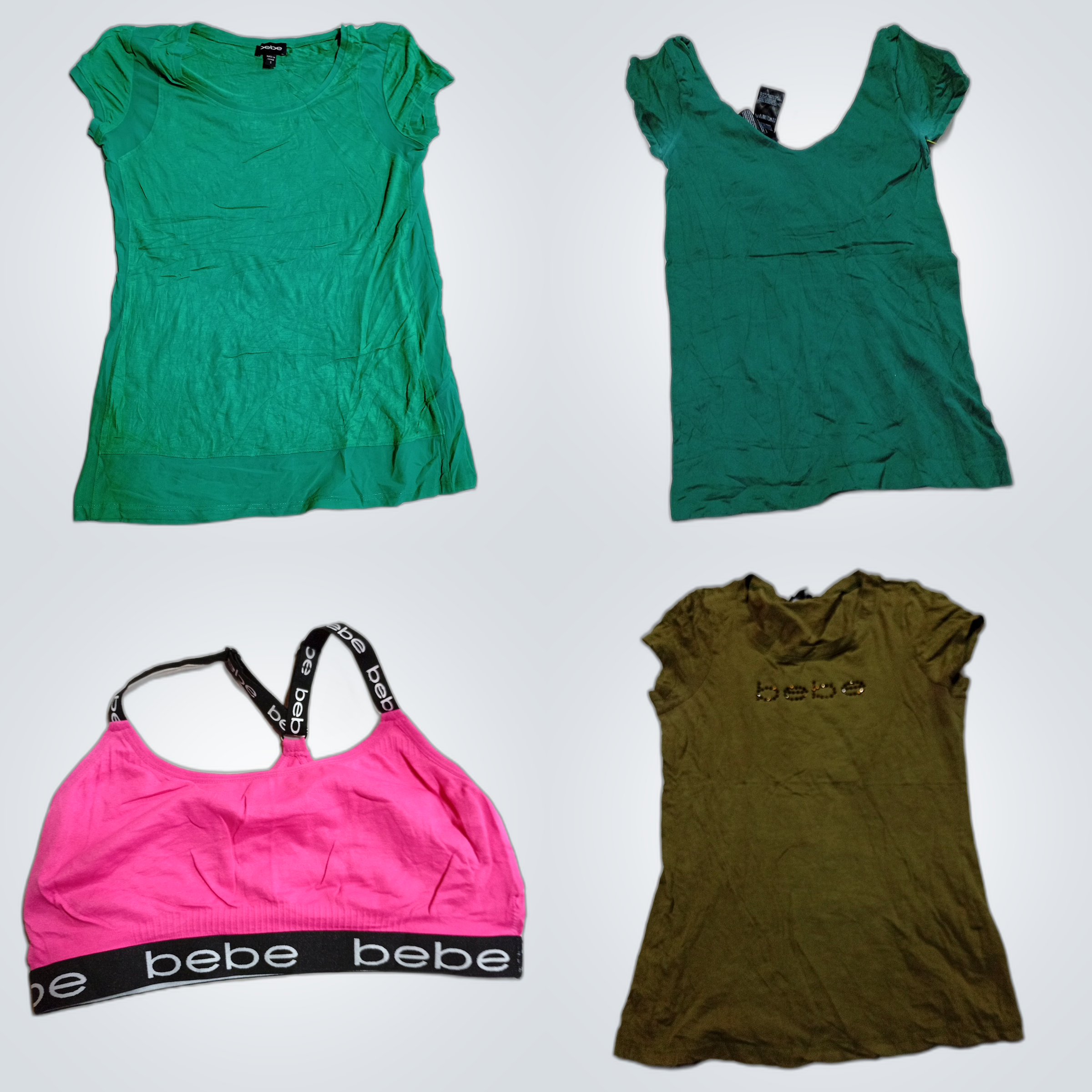 Bebe Damen Tops Bundle - 10 Teile Grünes Pink Schw..
