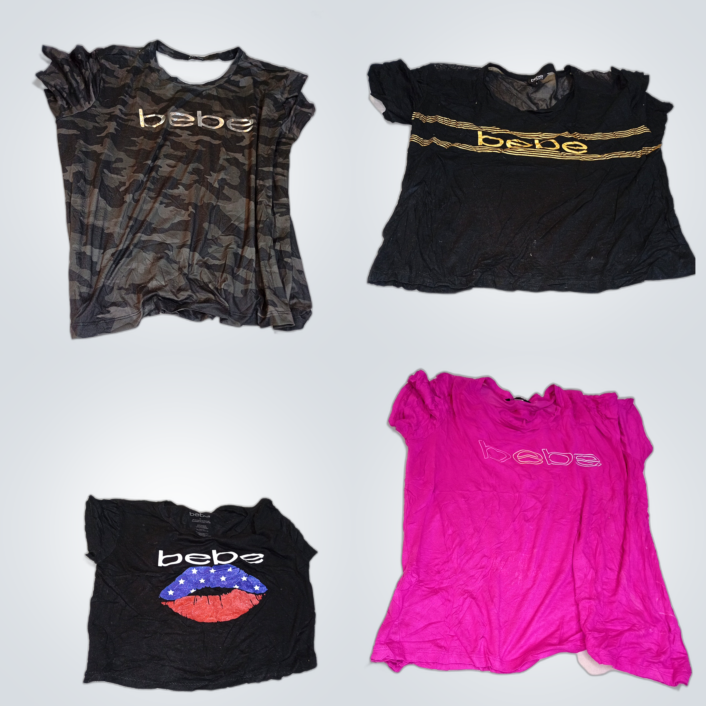 bebe Sport T-Shirt Bundle 10pcs Printed Tops Camou..